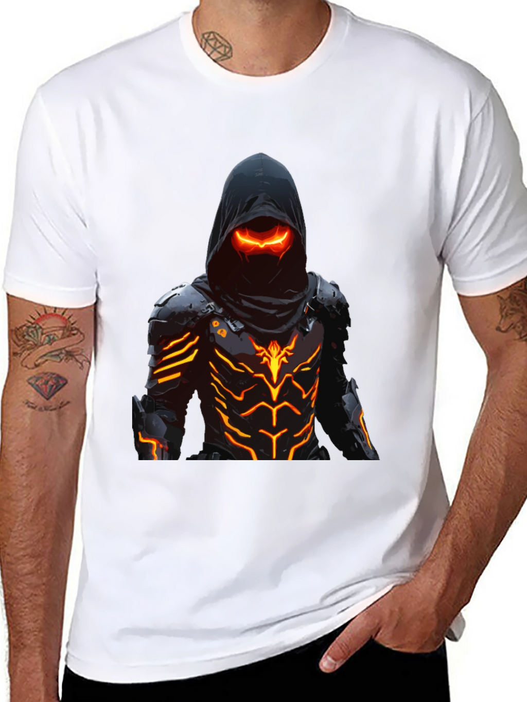 Cyberpunk Assassin Graphic Tee - Black