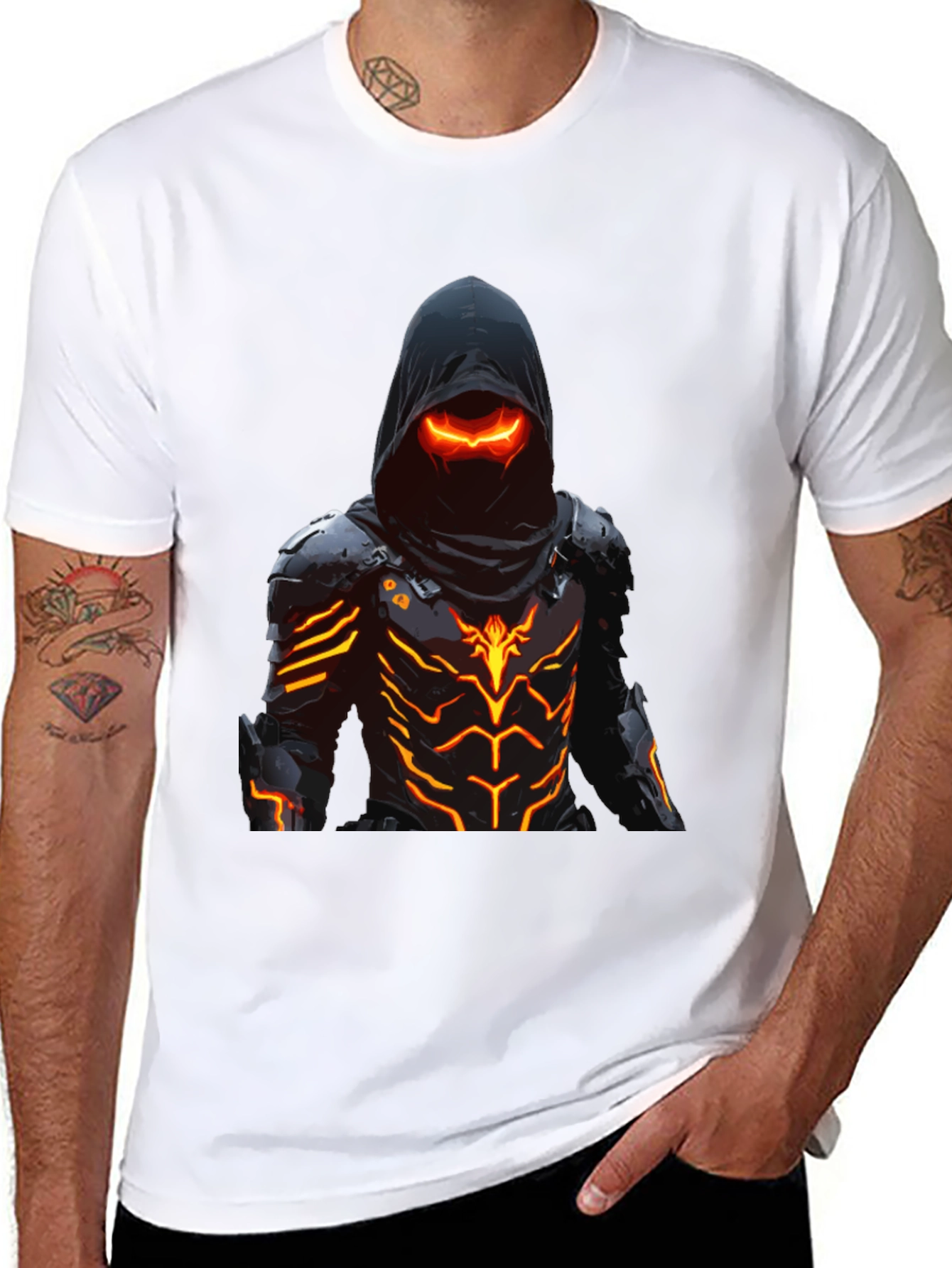 Cyberpunk Assassin Graphic Tee - Black