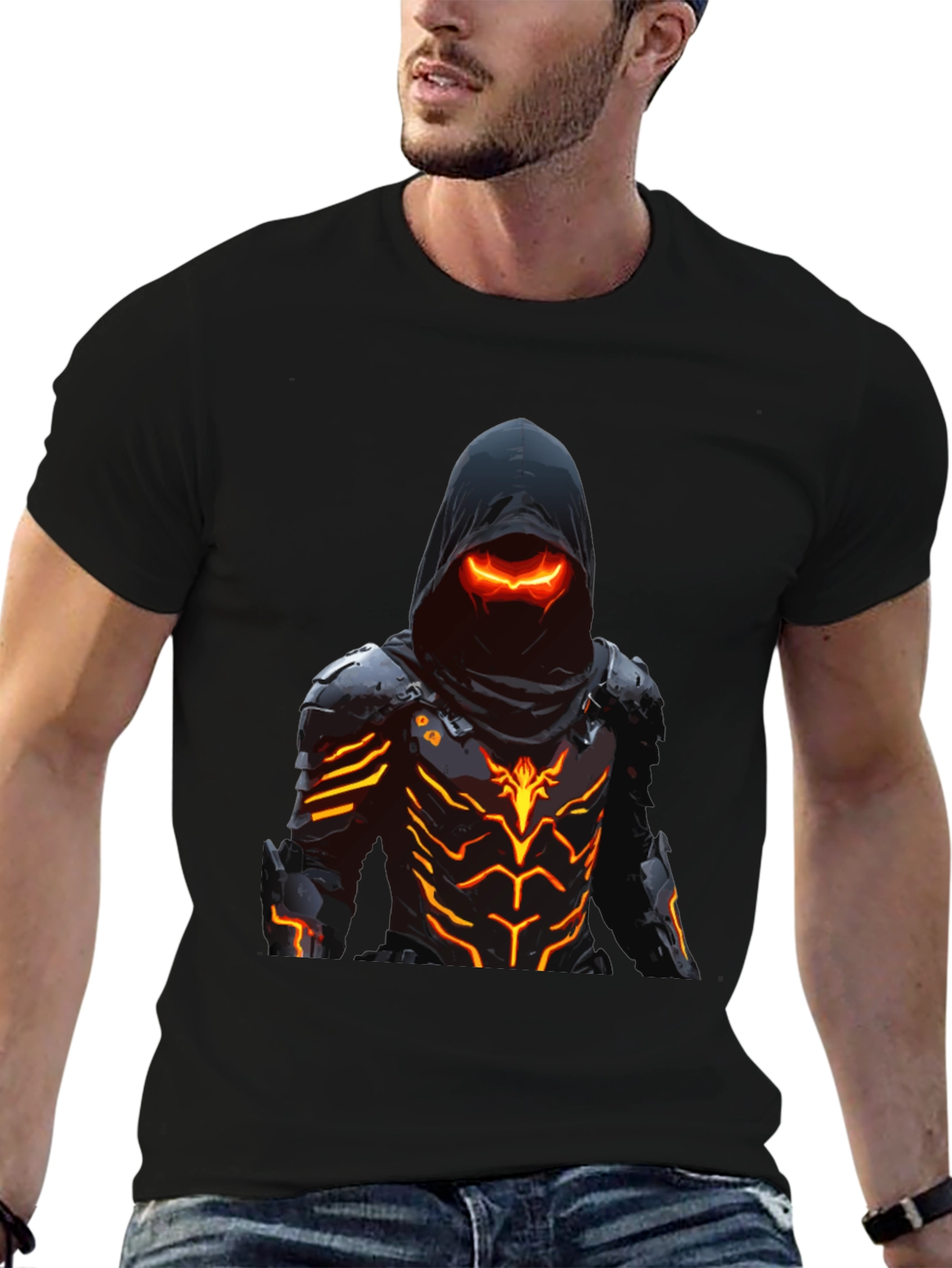 Cyberpunk Assassin Graphic Tee - Black