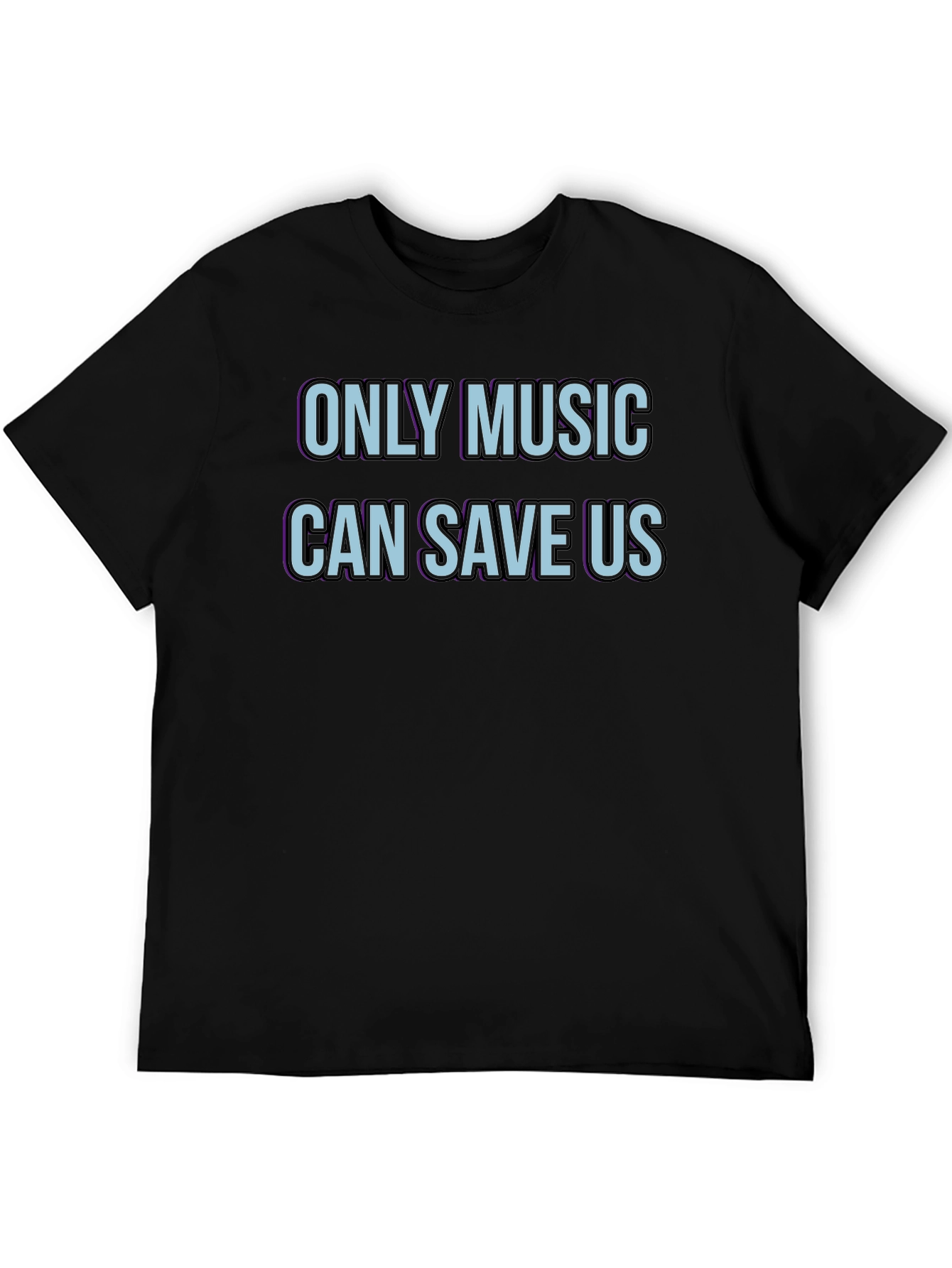Only Music Can Save Us Black Graphic Tee