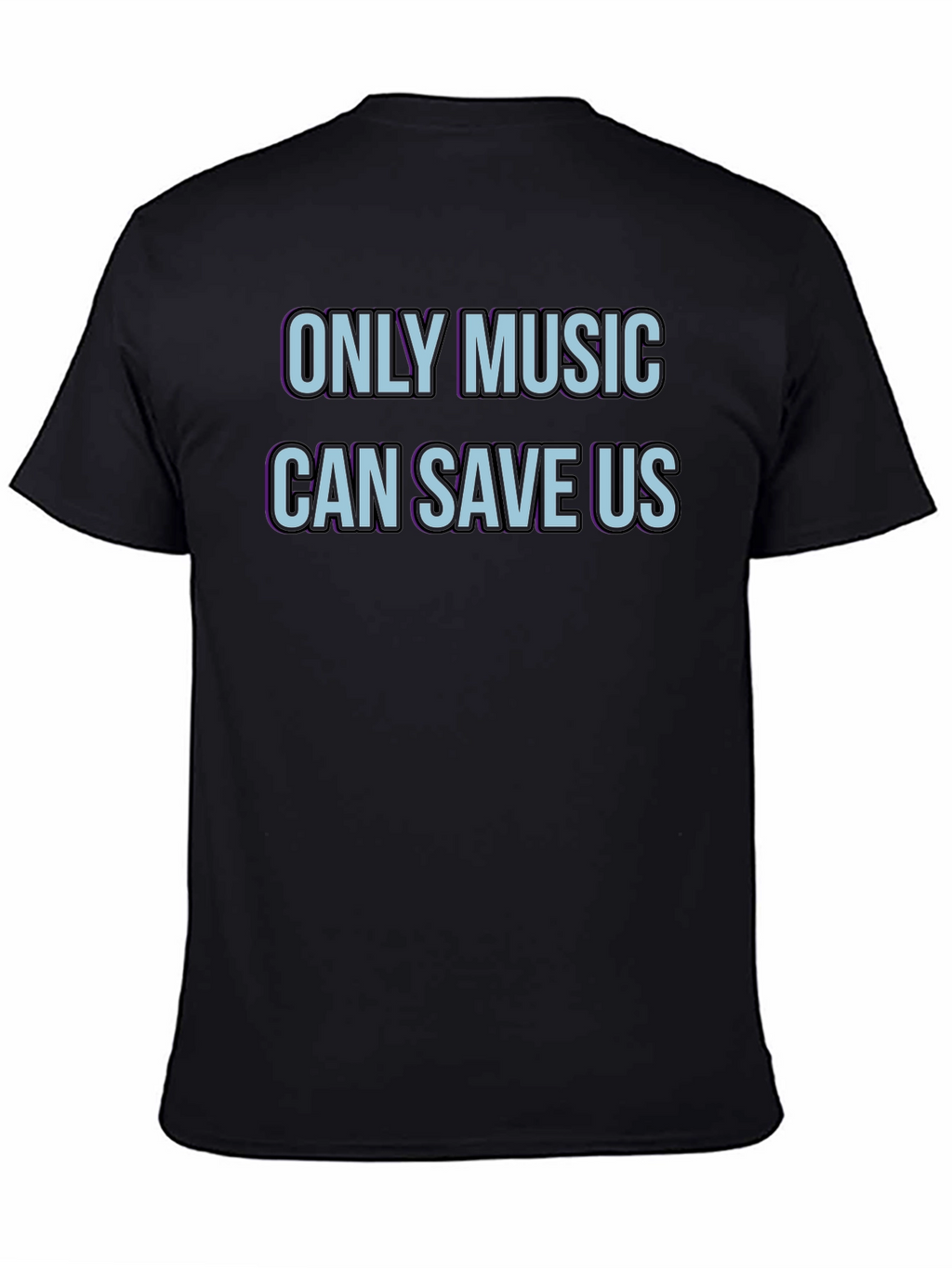 Only Music Can Save Us Black Graphic Tee