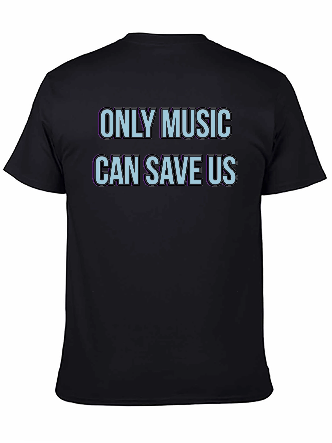 Only Music Can Save Us Black Graphic Tee