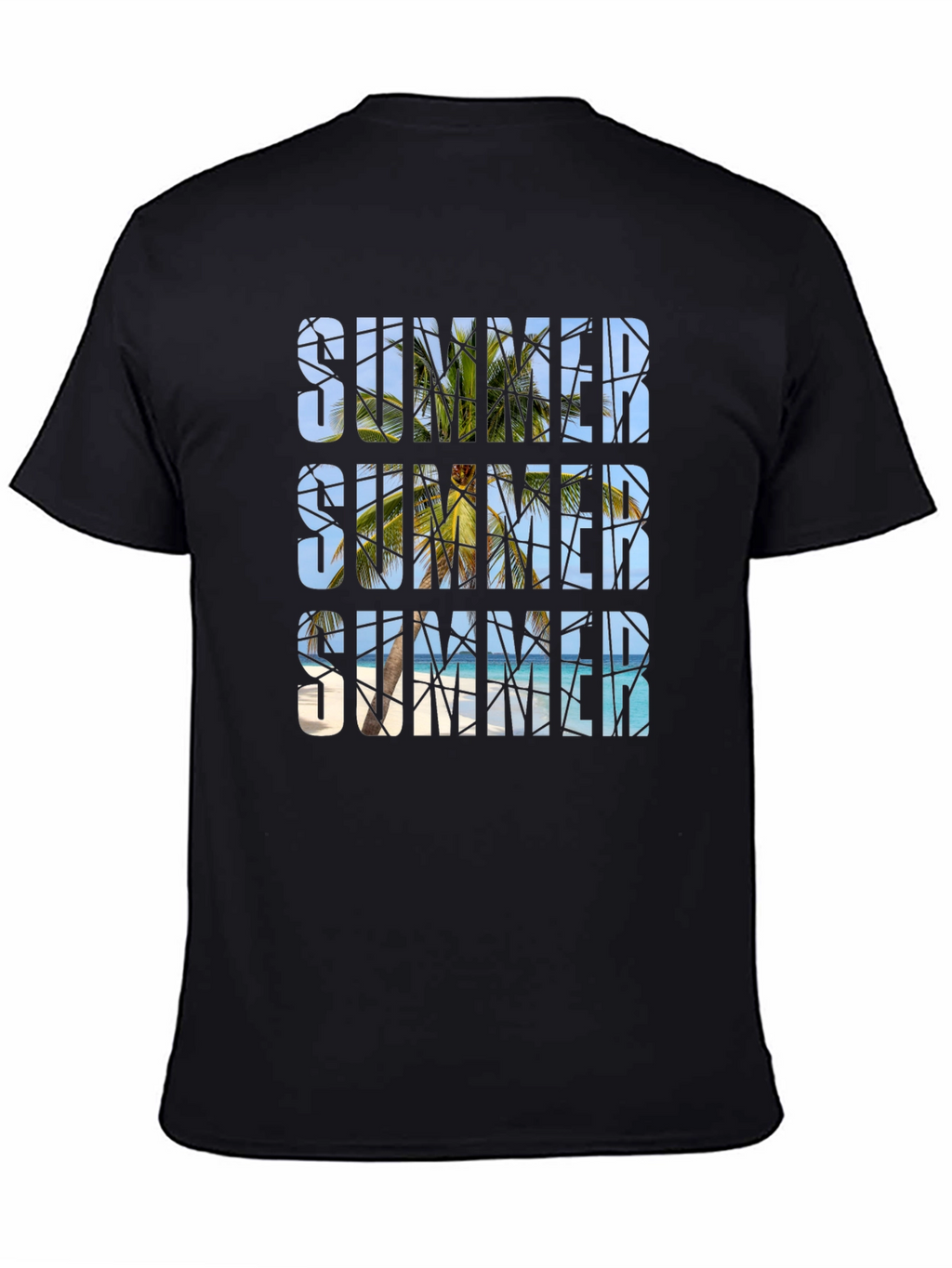 Summer Vibes Black Graphic Tee