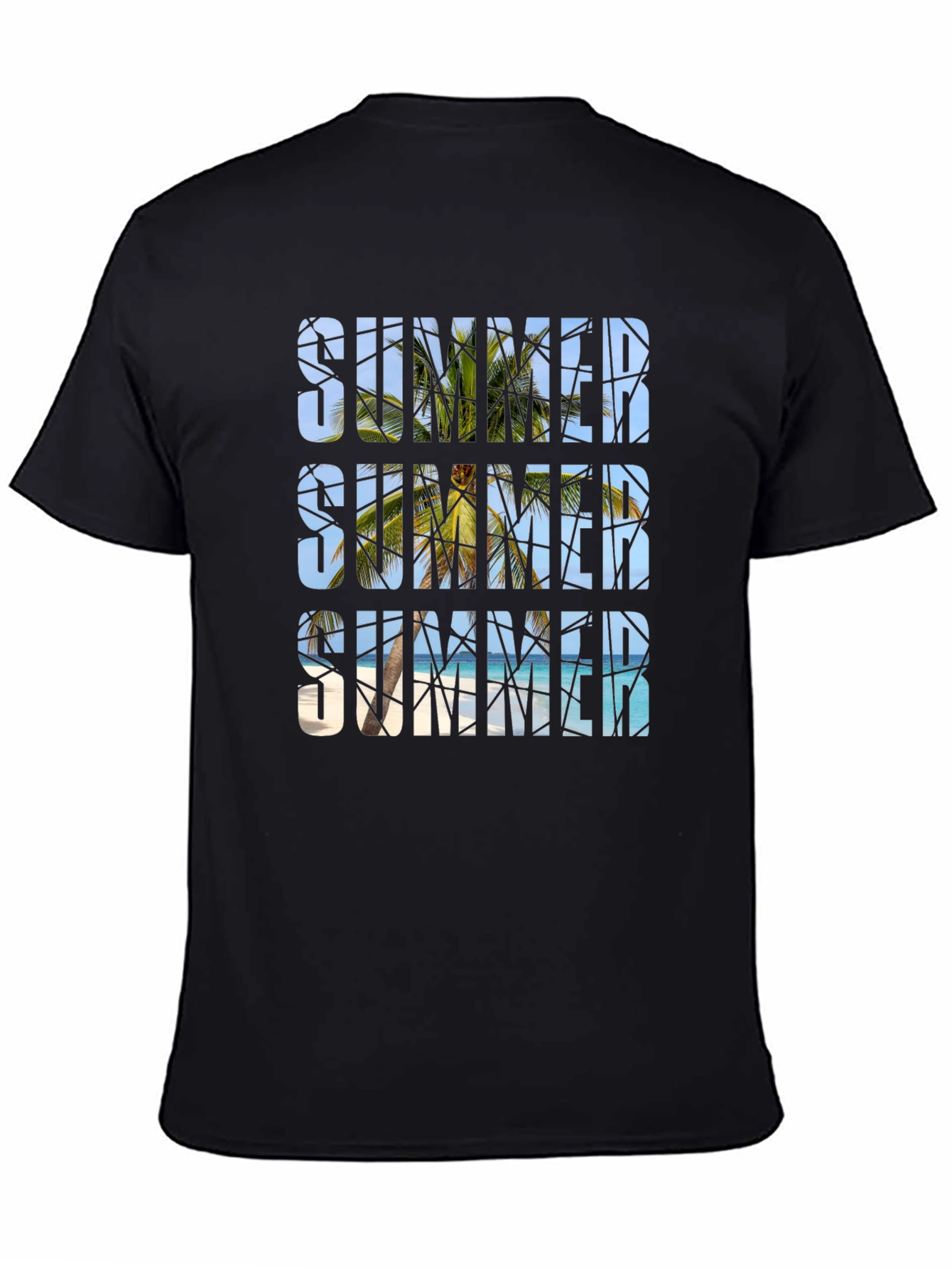 Summer Vibes Black Graphic Tee