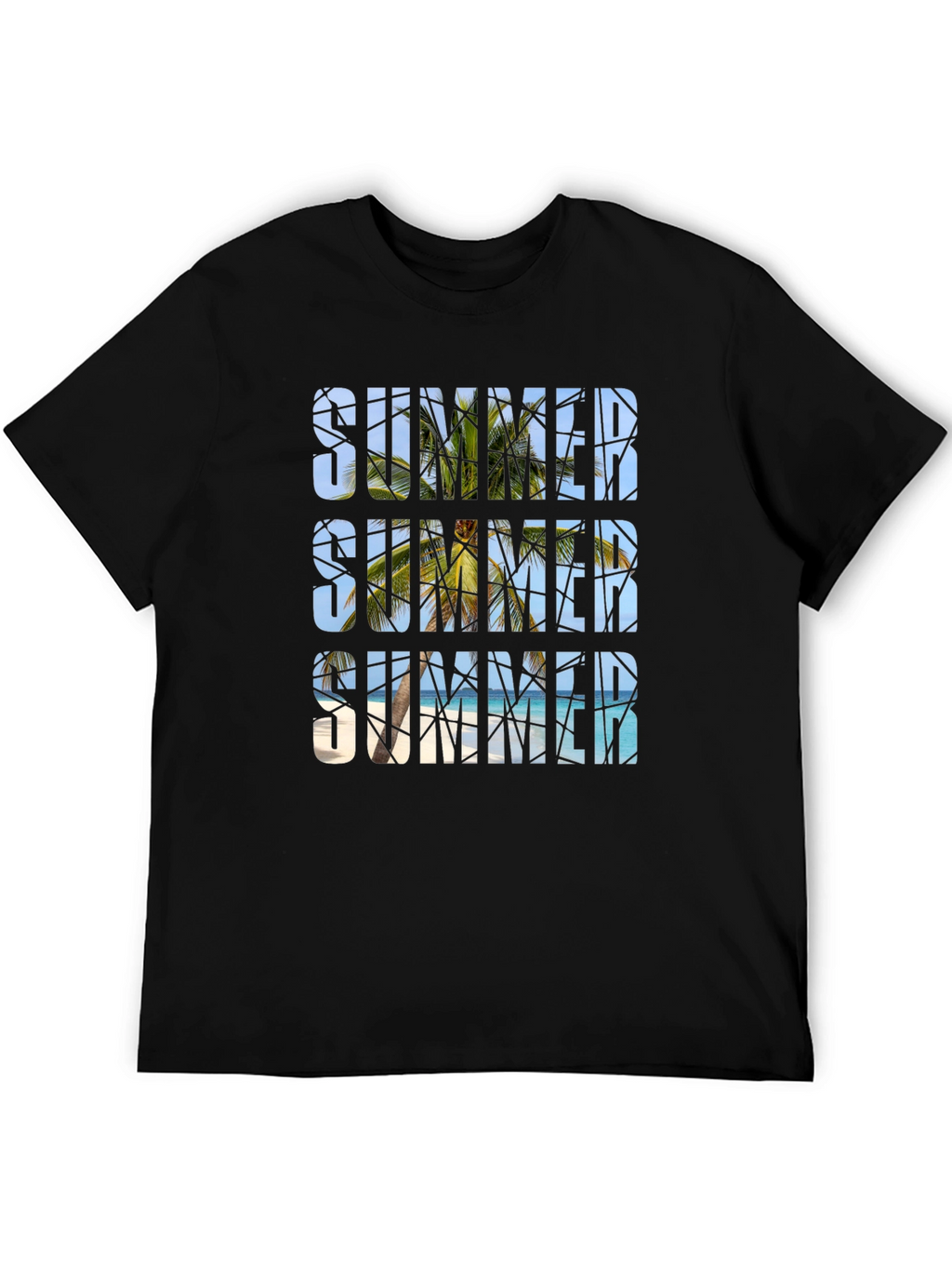 Summer Vibes Black Graphic Tee