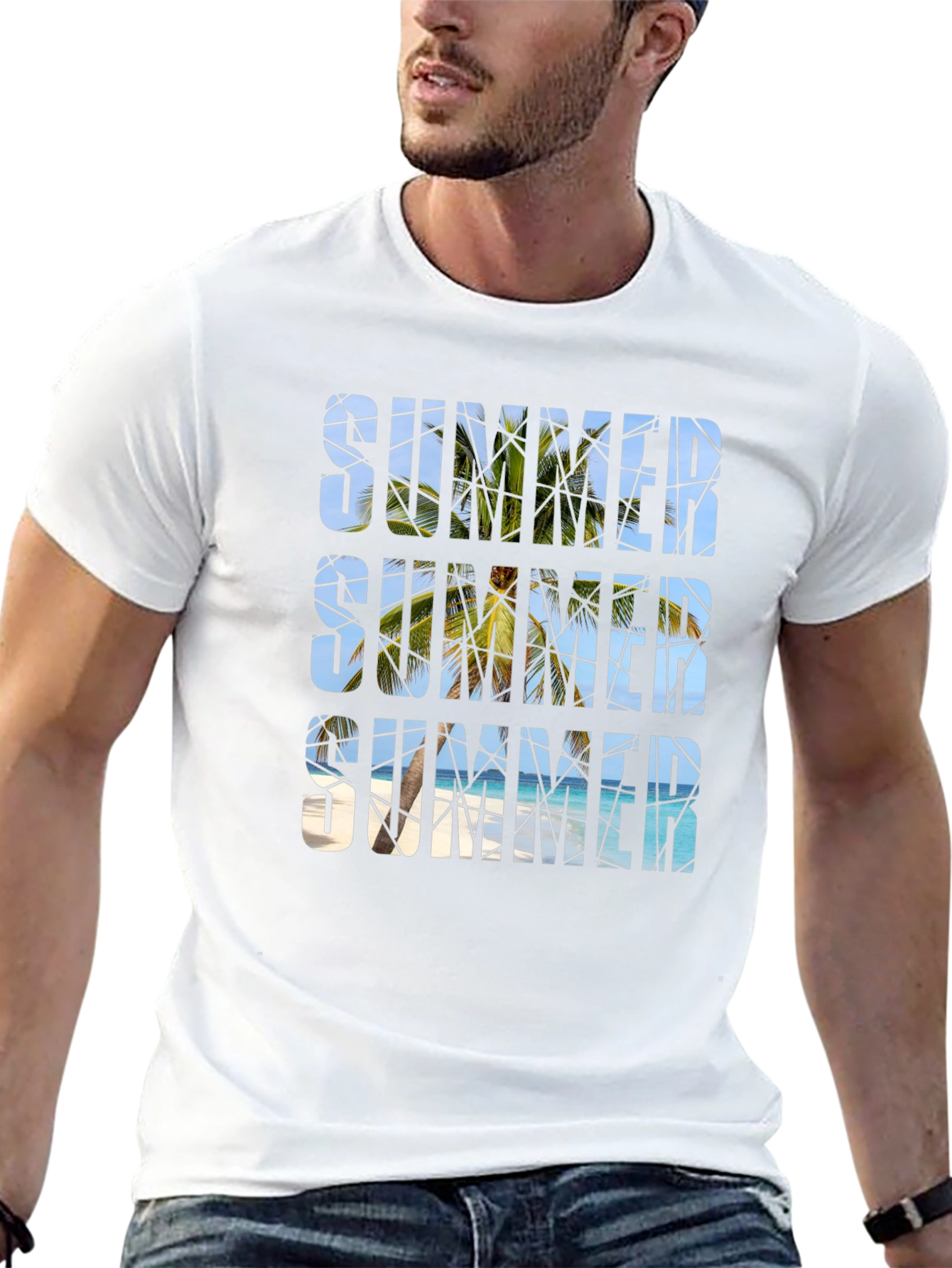 Summer Vibes Black Graphic Tee