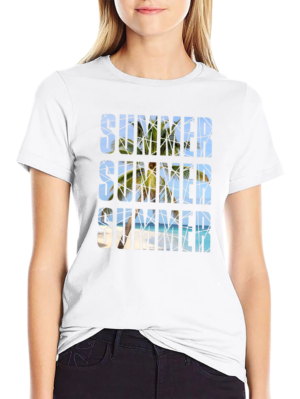 Summer Vibes Black Graphic Tee