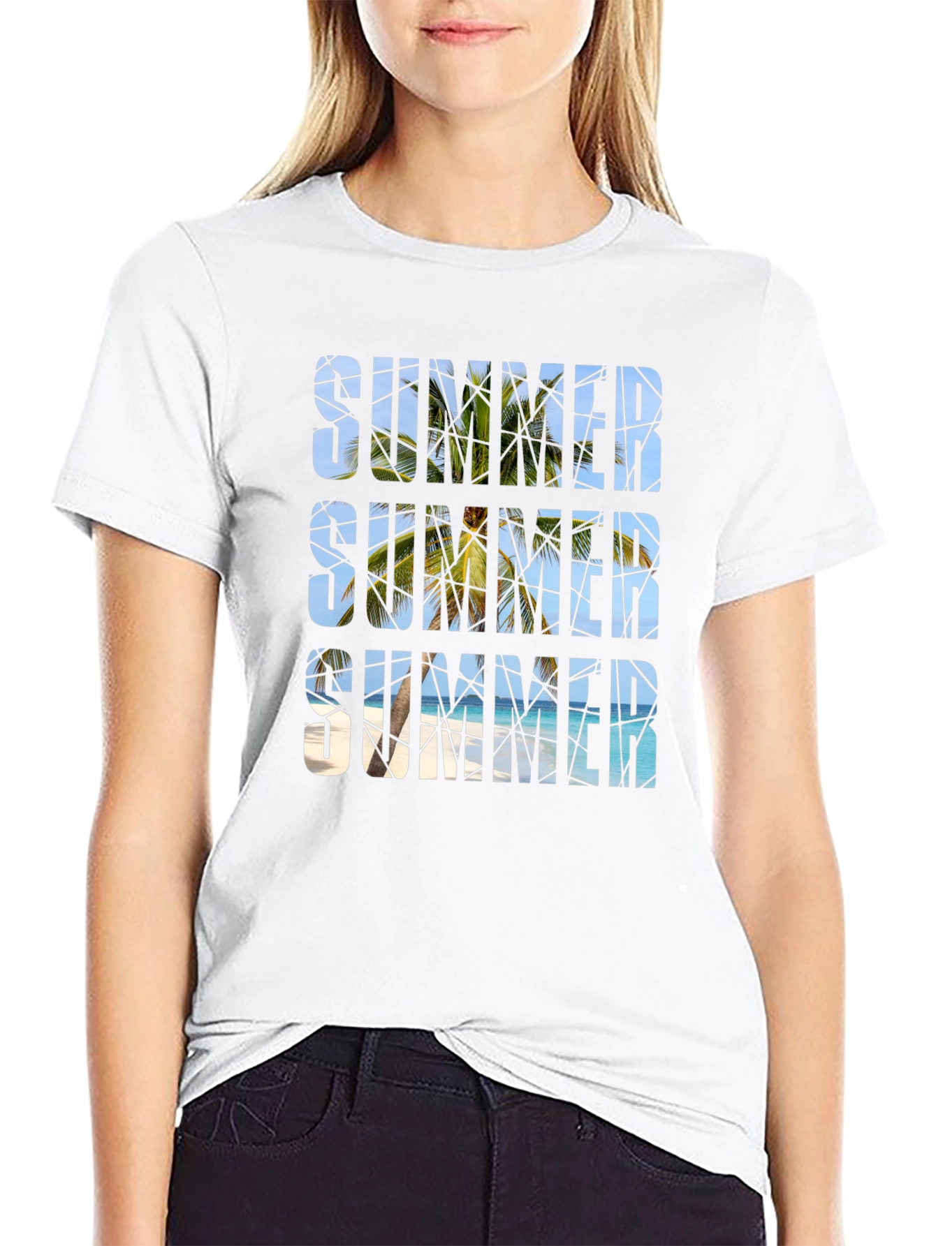 Summer Vibes Black Graphic Tee