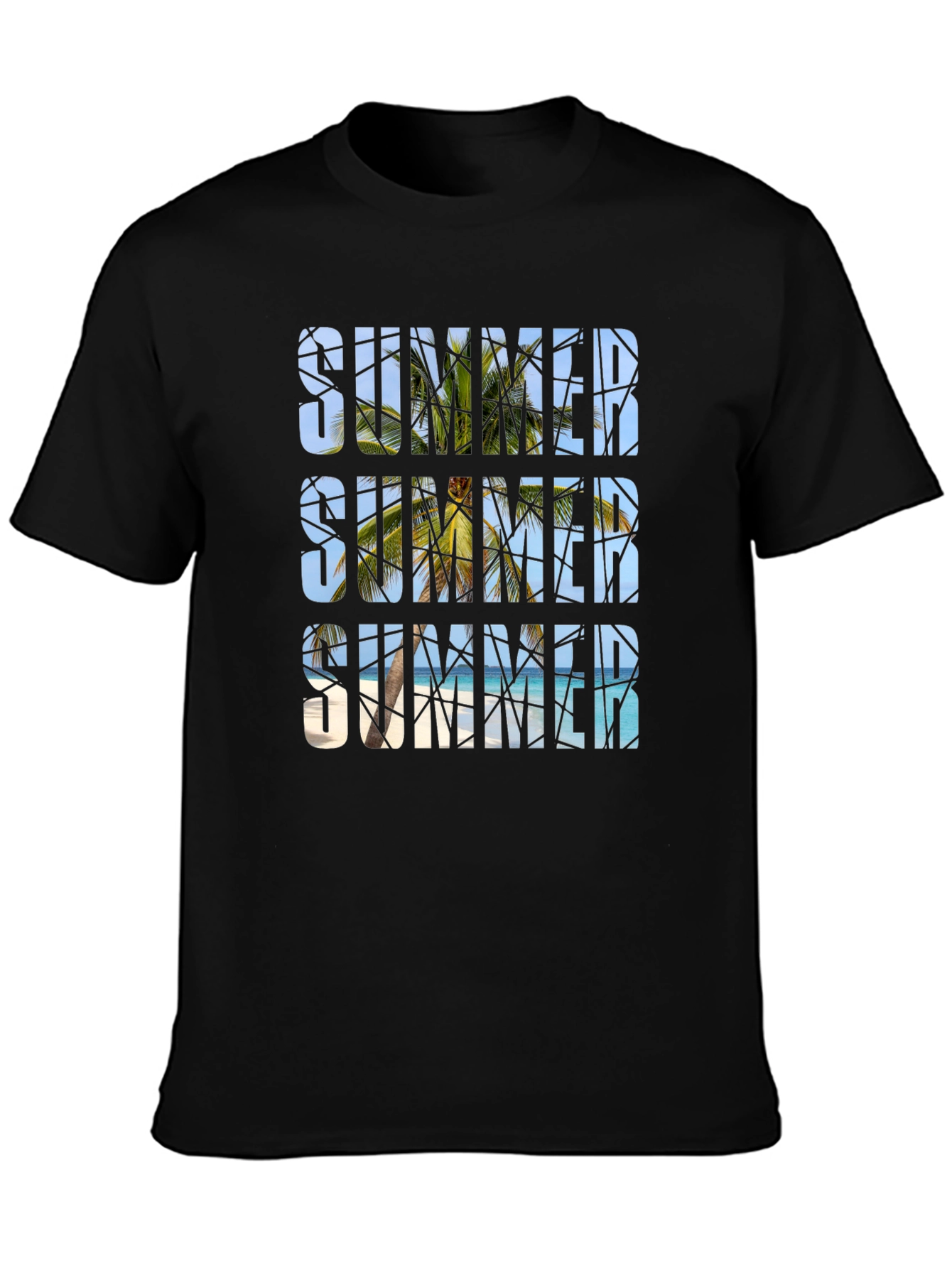 Summer Vibes Black Graphic Tee