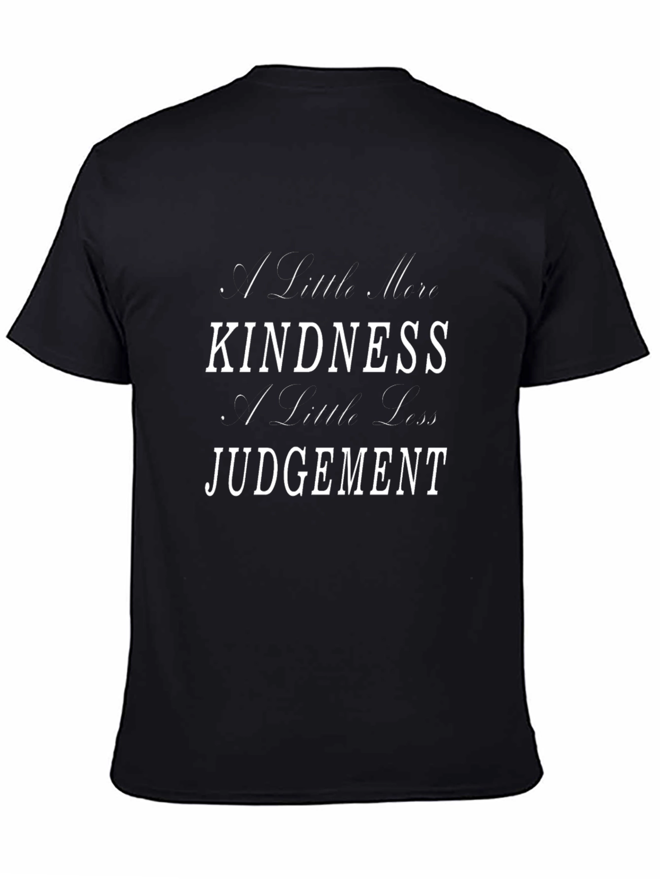 Kindness & Judgement Graphic Tee - Black Casual Shirt