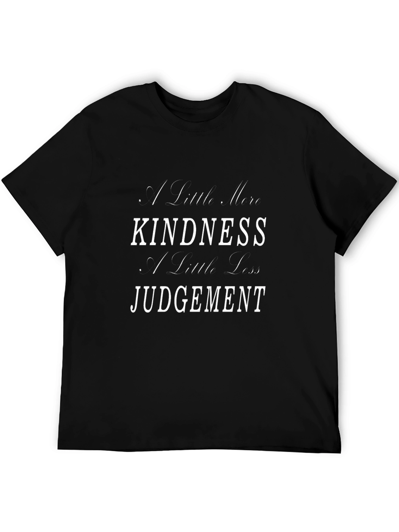 Kindness & Judgement Graphic Tee - Black Casual Shirt