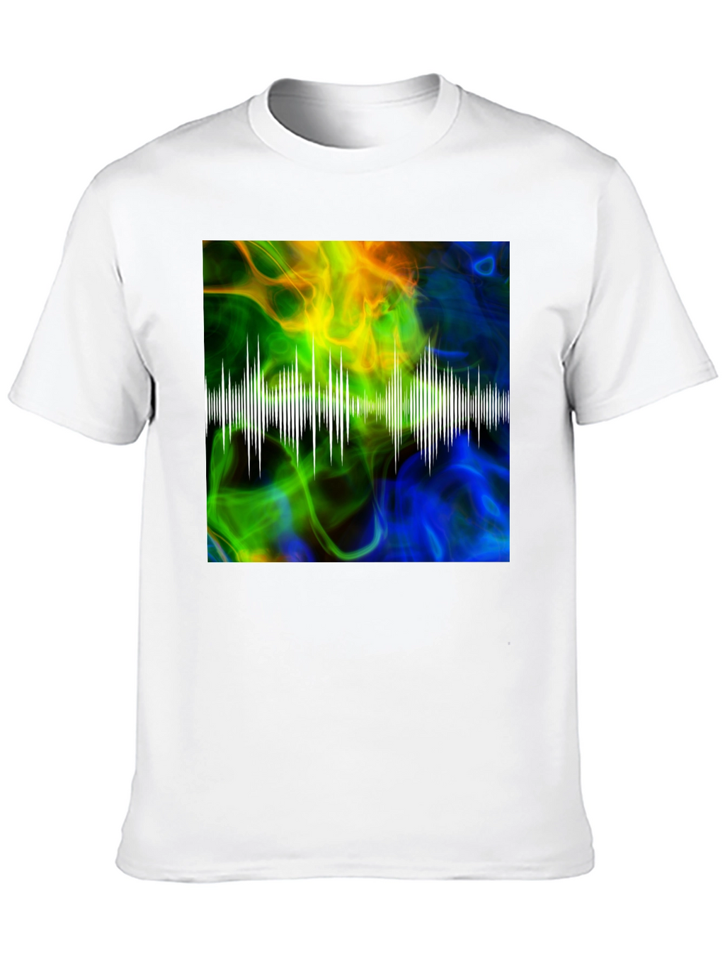 Abstract Soundwave Graphic Black T-Shirt