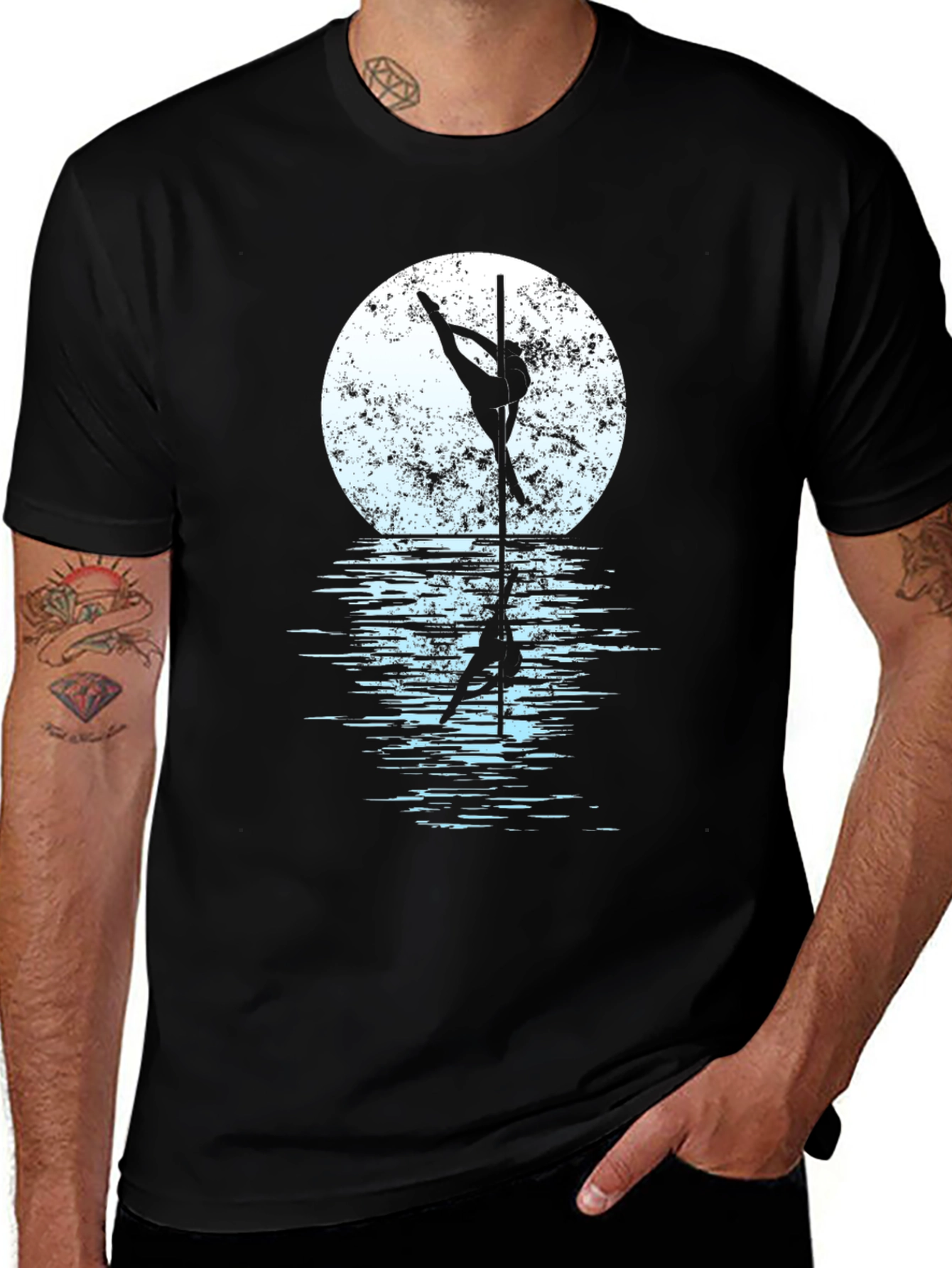 Pole Dancer Moon Reflection T-Shirt