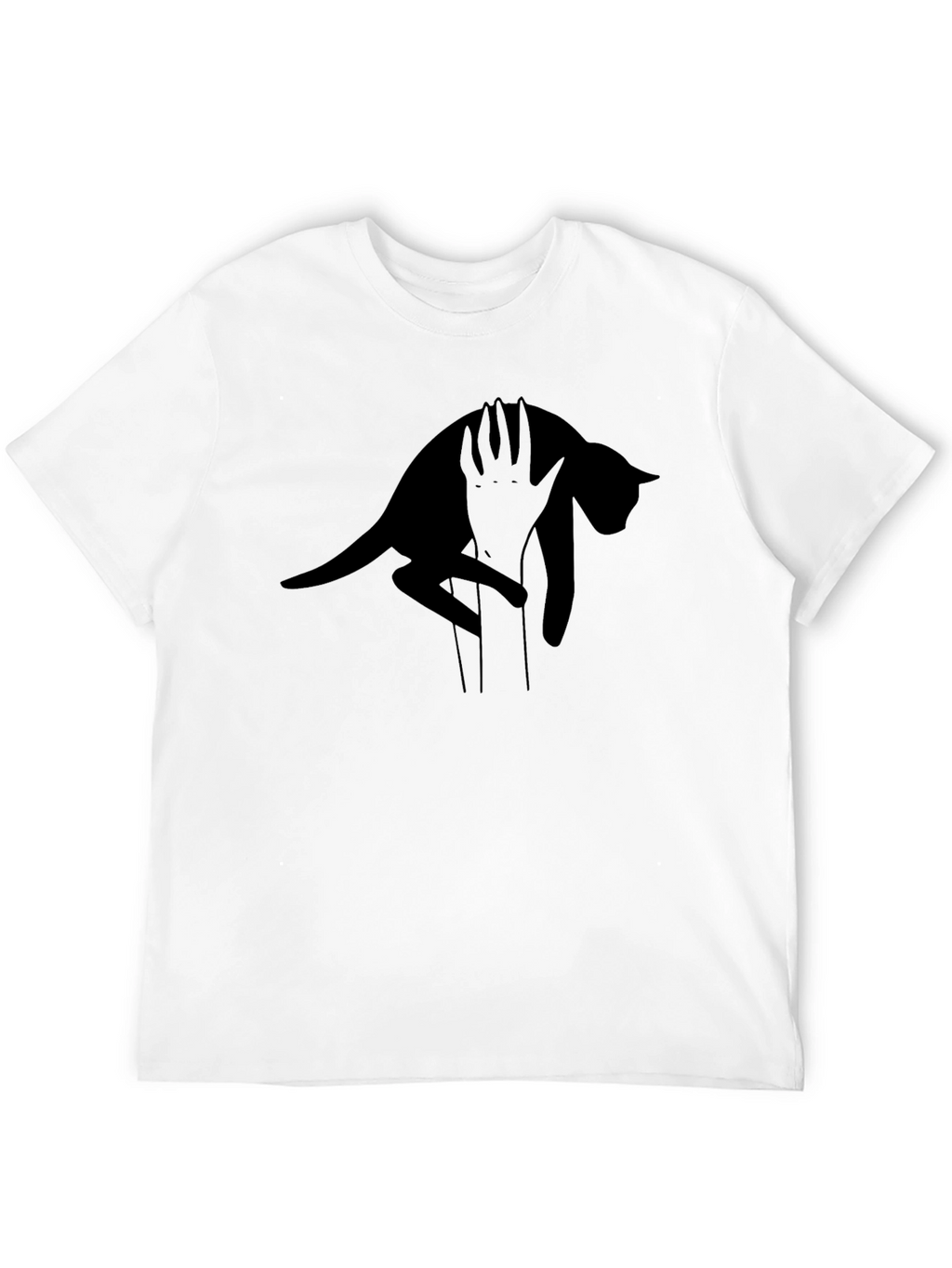 Black Cat Hand T-Shirt - Unique Graphic Tee