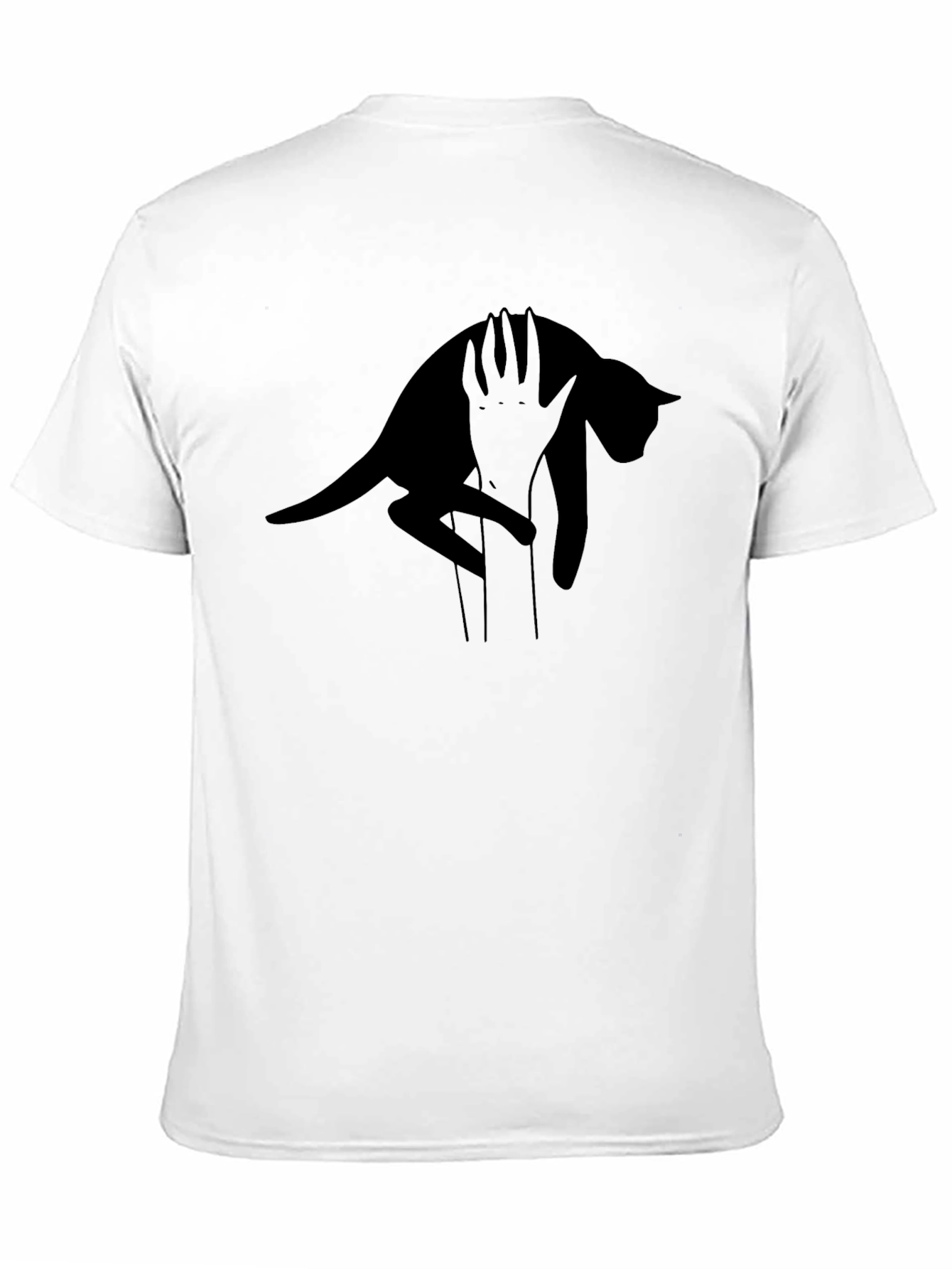 Black Cat Hand T-Shirt - Unique Graphic Tee