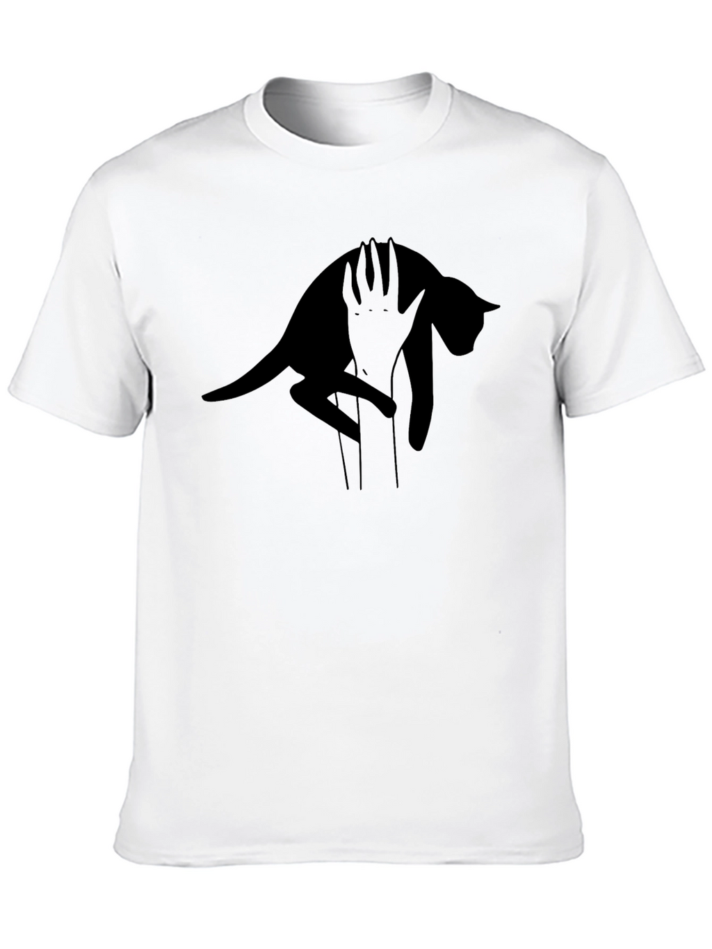 Black Cat Hand T-Shirt - Unique Graphic Tee