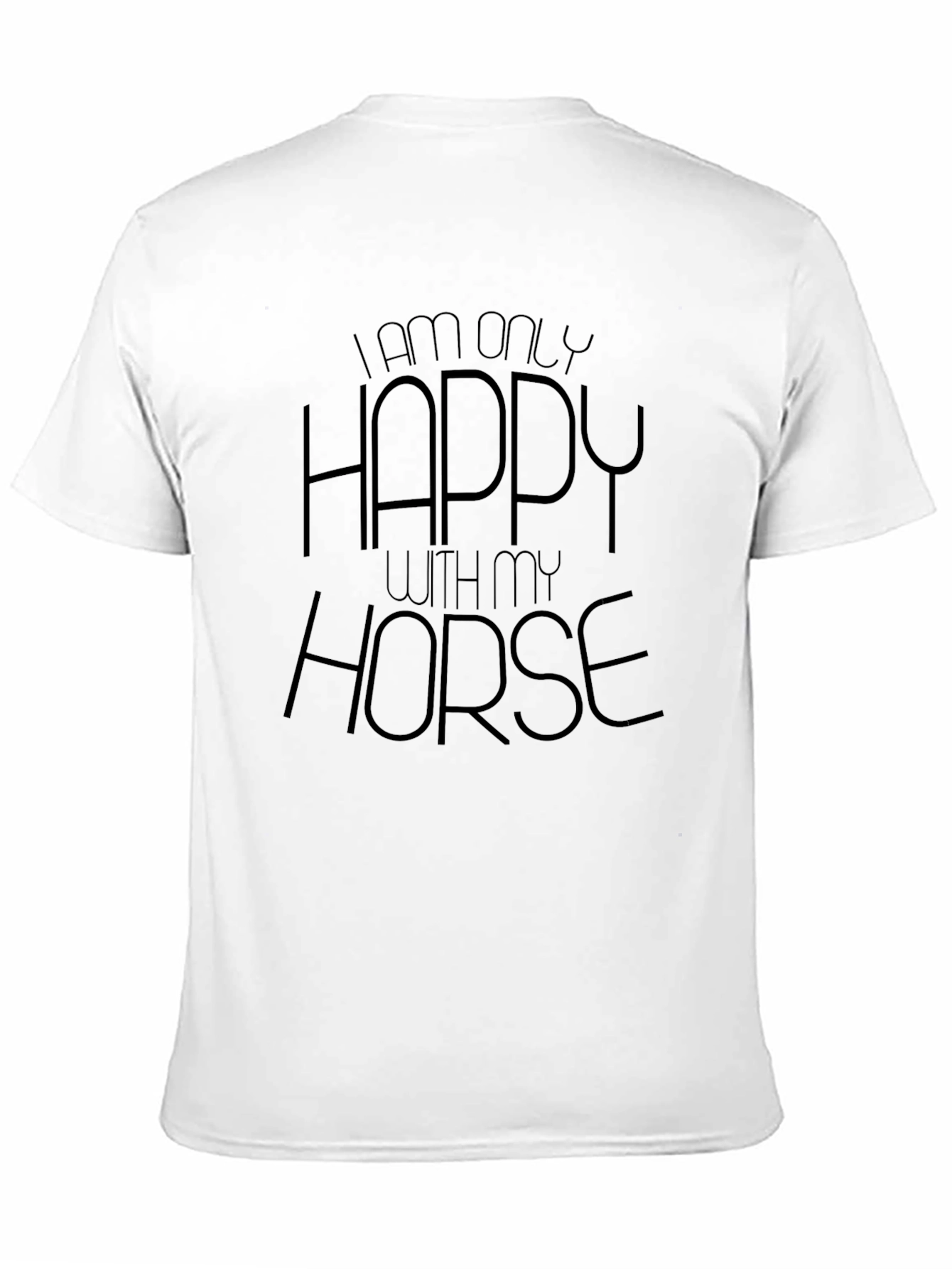 Happy With My Horse Black Graphic Tee