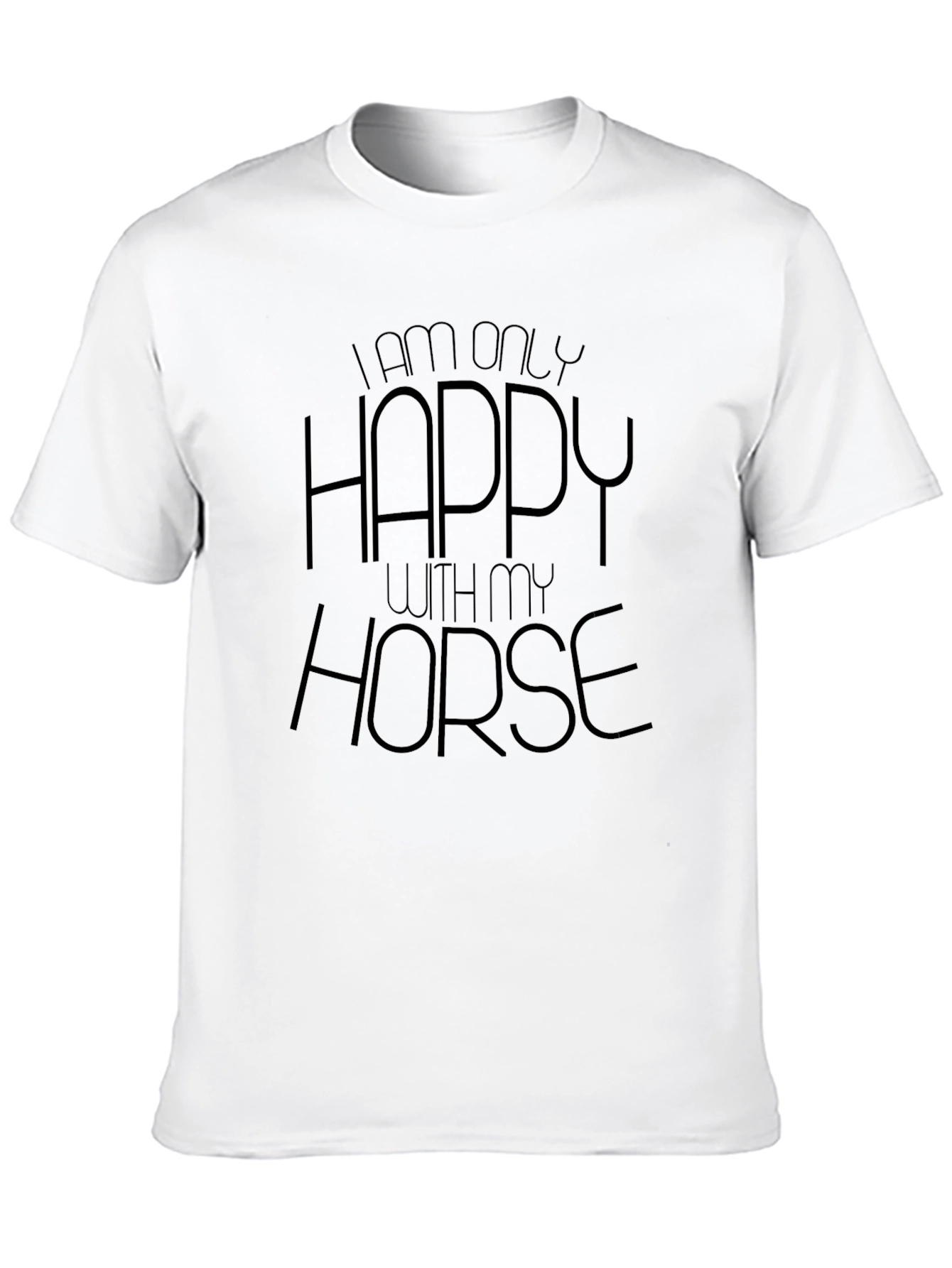 Happy With My Horse Black Graphic Tee