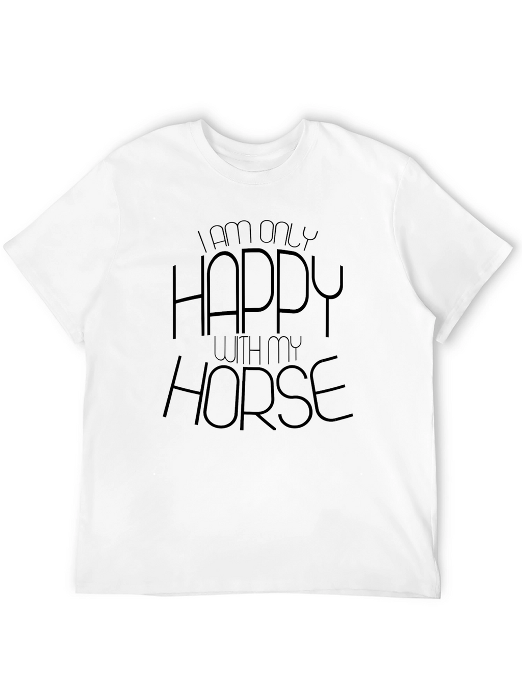 Happy With My Horse Black Graphic Tee