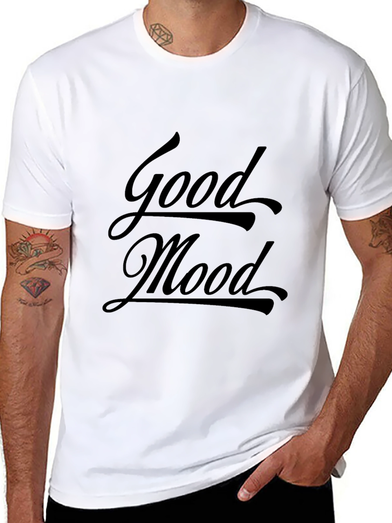 Good Mood Black T-Shirt - Stylish Casual Wear