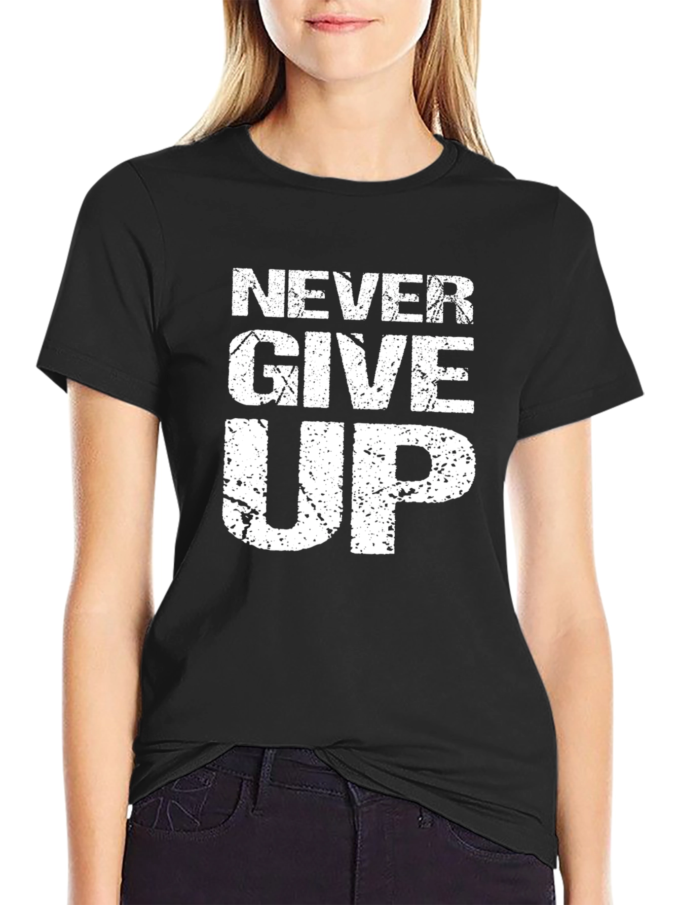 Never Give Up Graphic T-Shirt - Motivational Tee