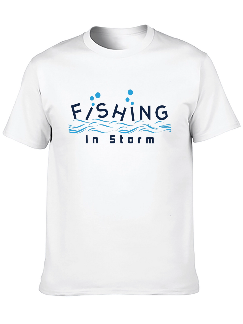 Fishing in Storm Black T-Shirt - Soft Cotton