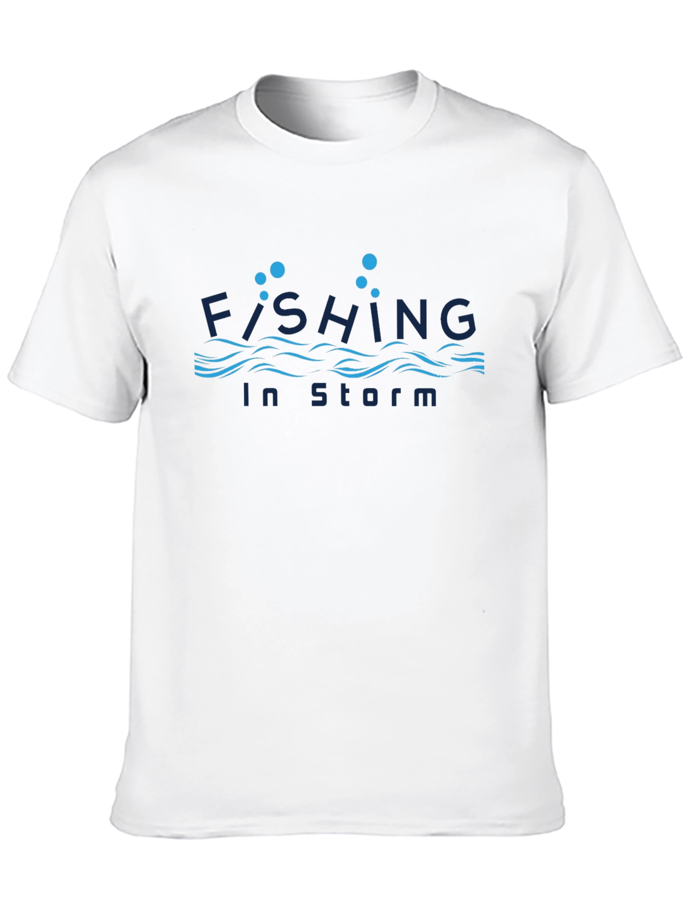 Fishing in Storm Black T-Shirt - Soft Cotton