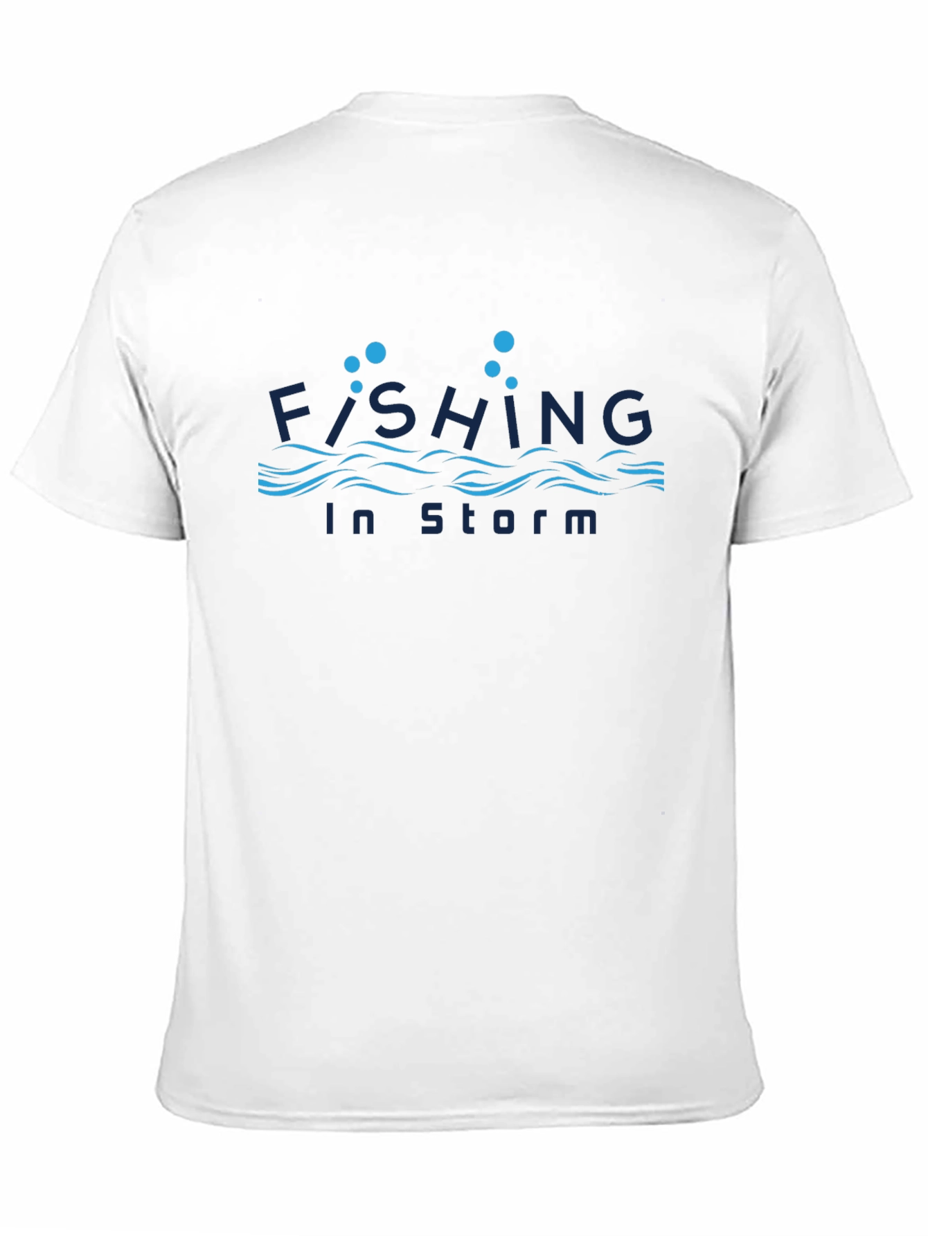 Fishing in Storm Black T-Shirt - Soft Cotton