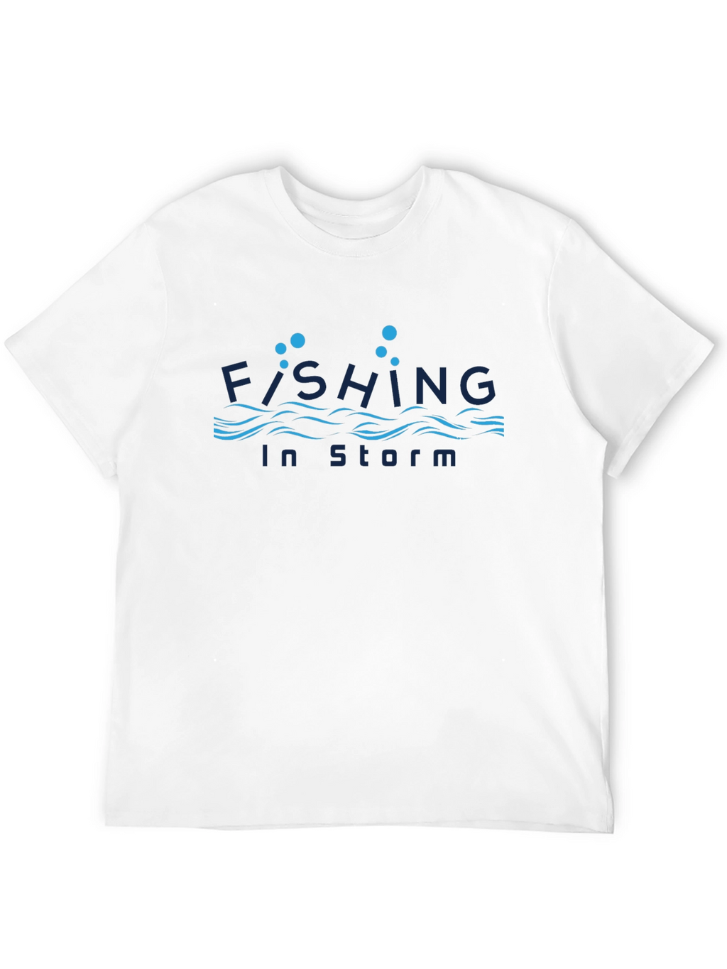 Fishing in Storm Black T-Shirt - Soft Cotton