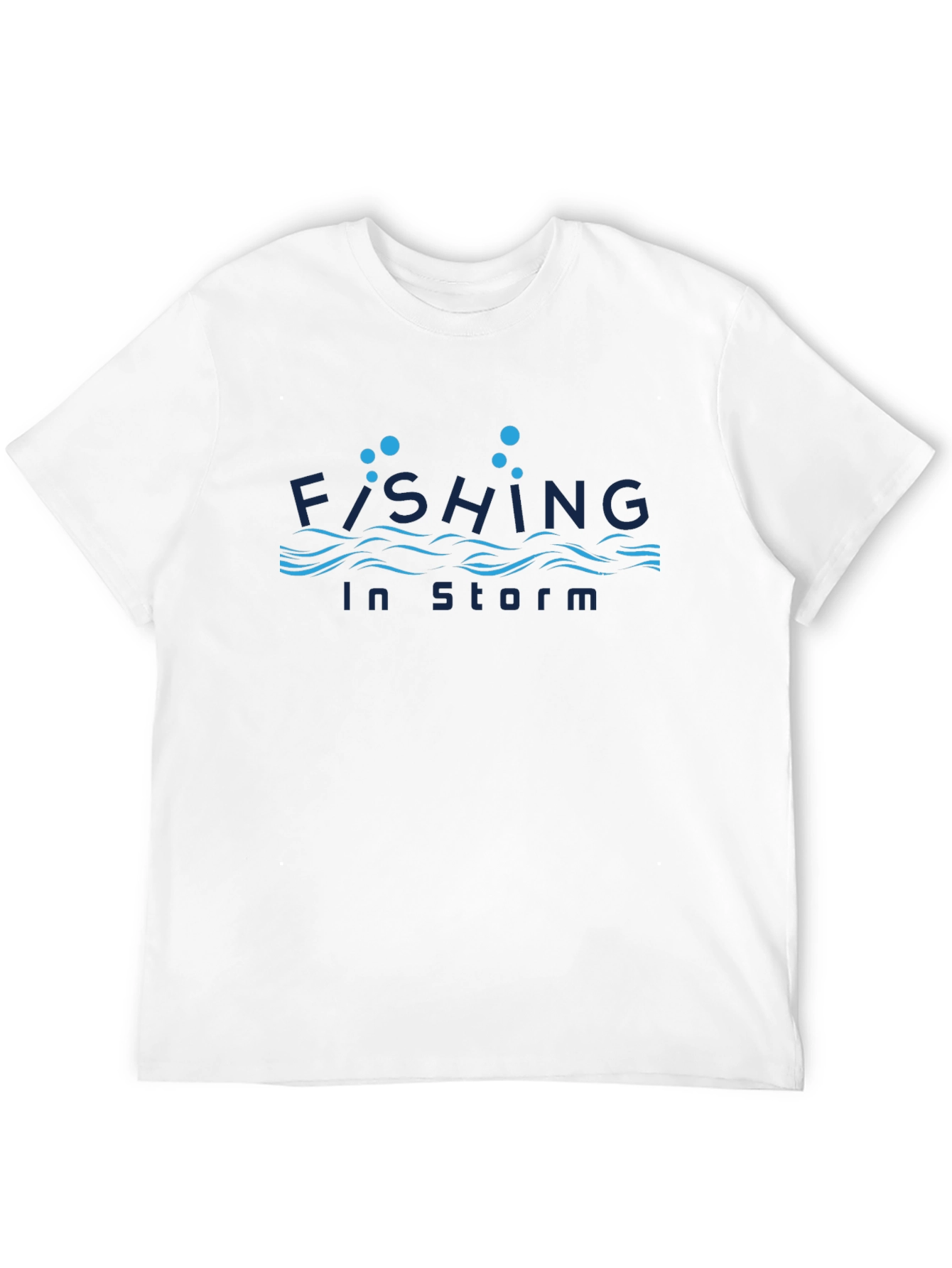 Fishing in Storm Black T-Shirt - Soft Cotton
