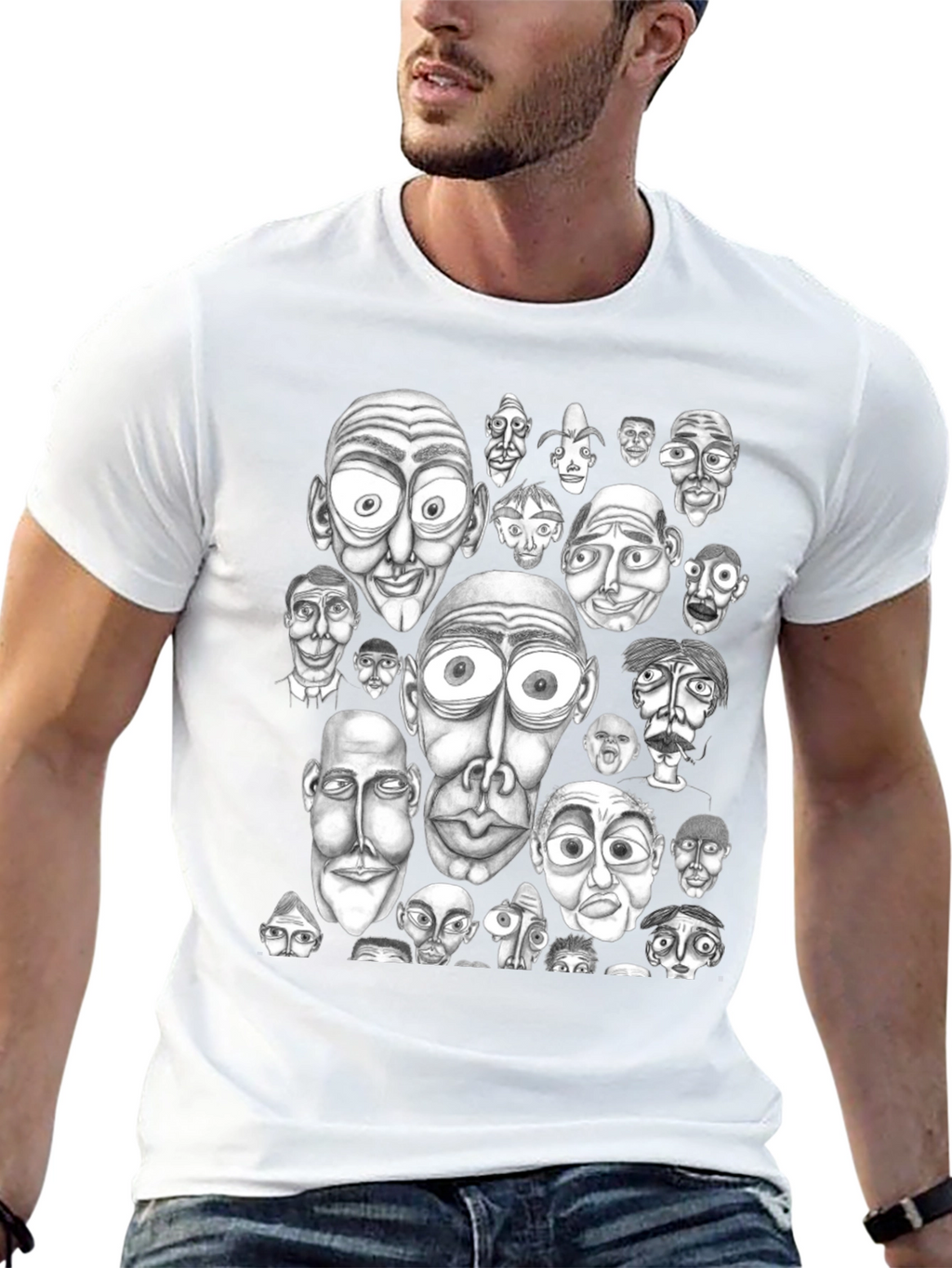 Faces Galore Graphic Tee