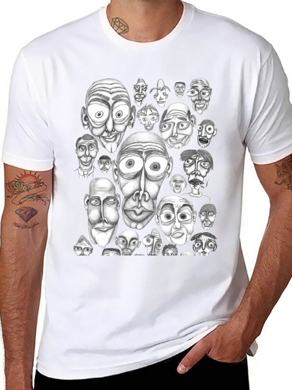 Faces Galore Graphic Tee