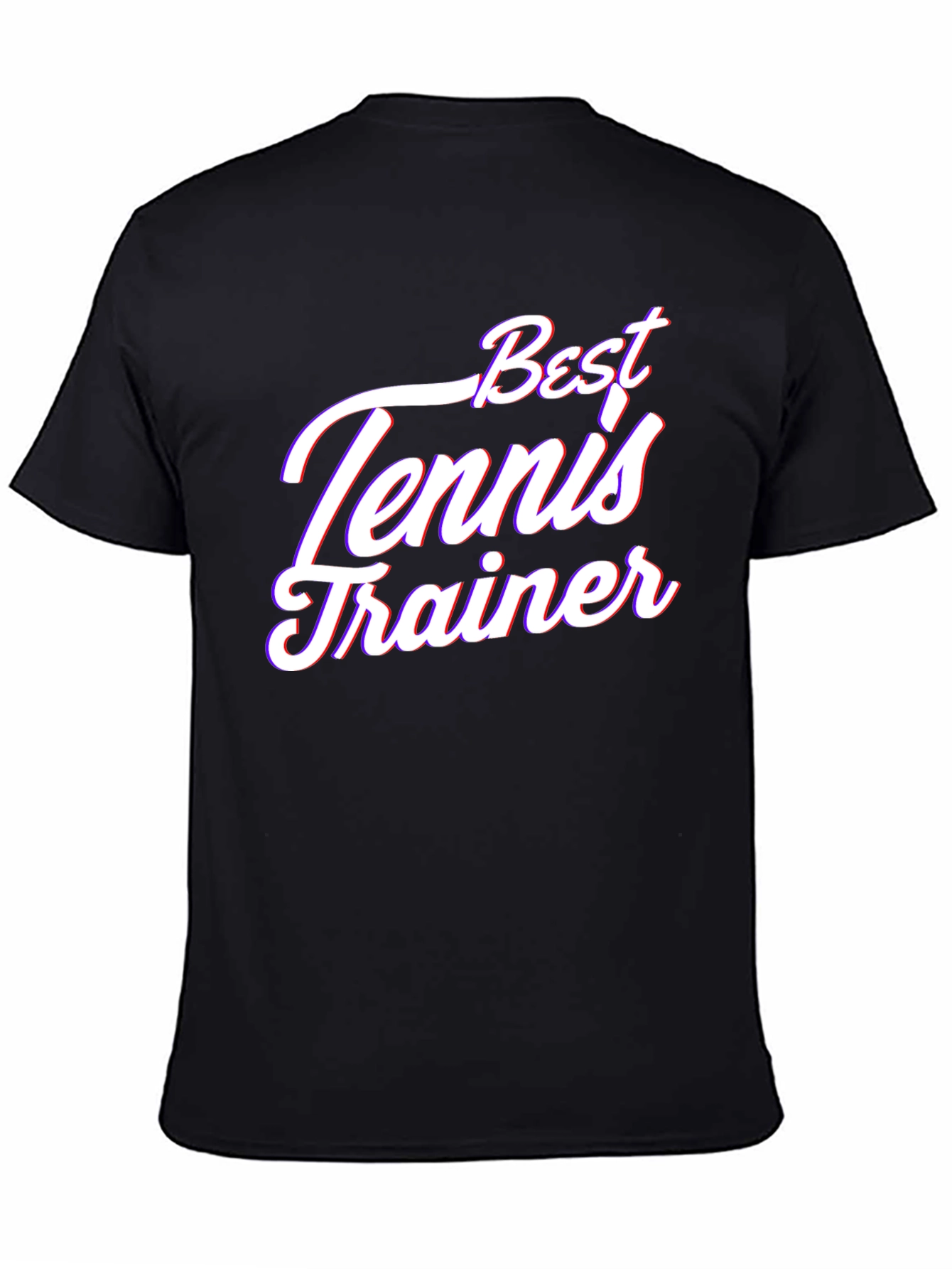 Best Tennis Trainer Black T-Shirt