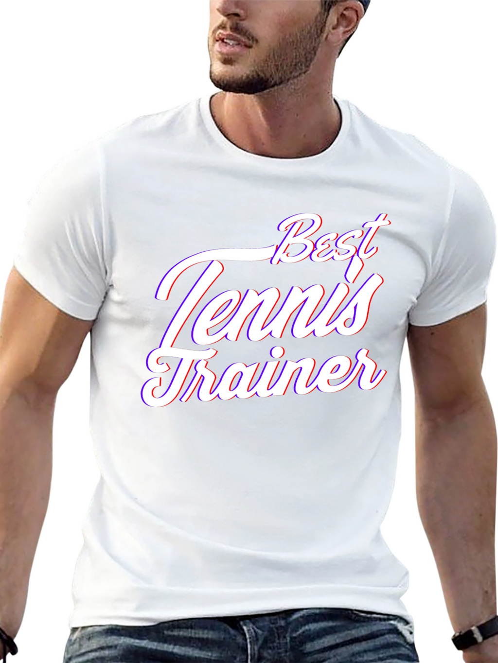 Best Tennis Trainer Black T-Shirt