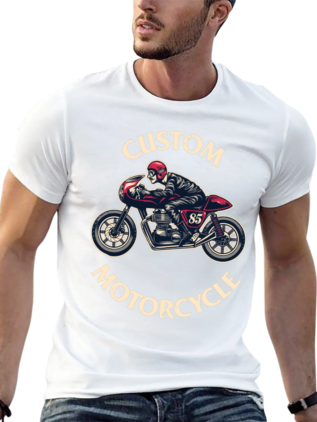 Custom Motorcycle Graphic T-Shirt