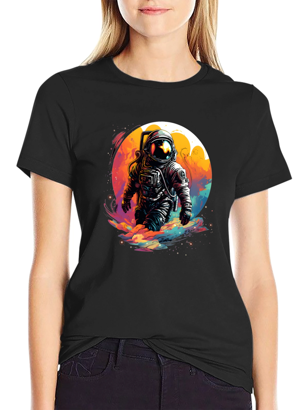 Astronaut in Space T-Shirt - Unique Graphic Tee