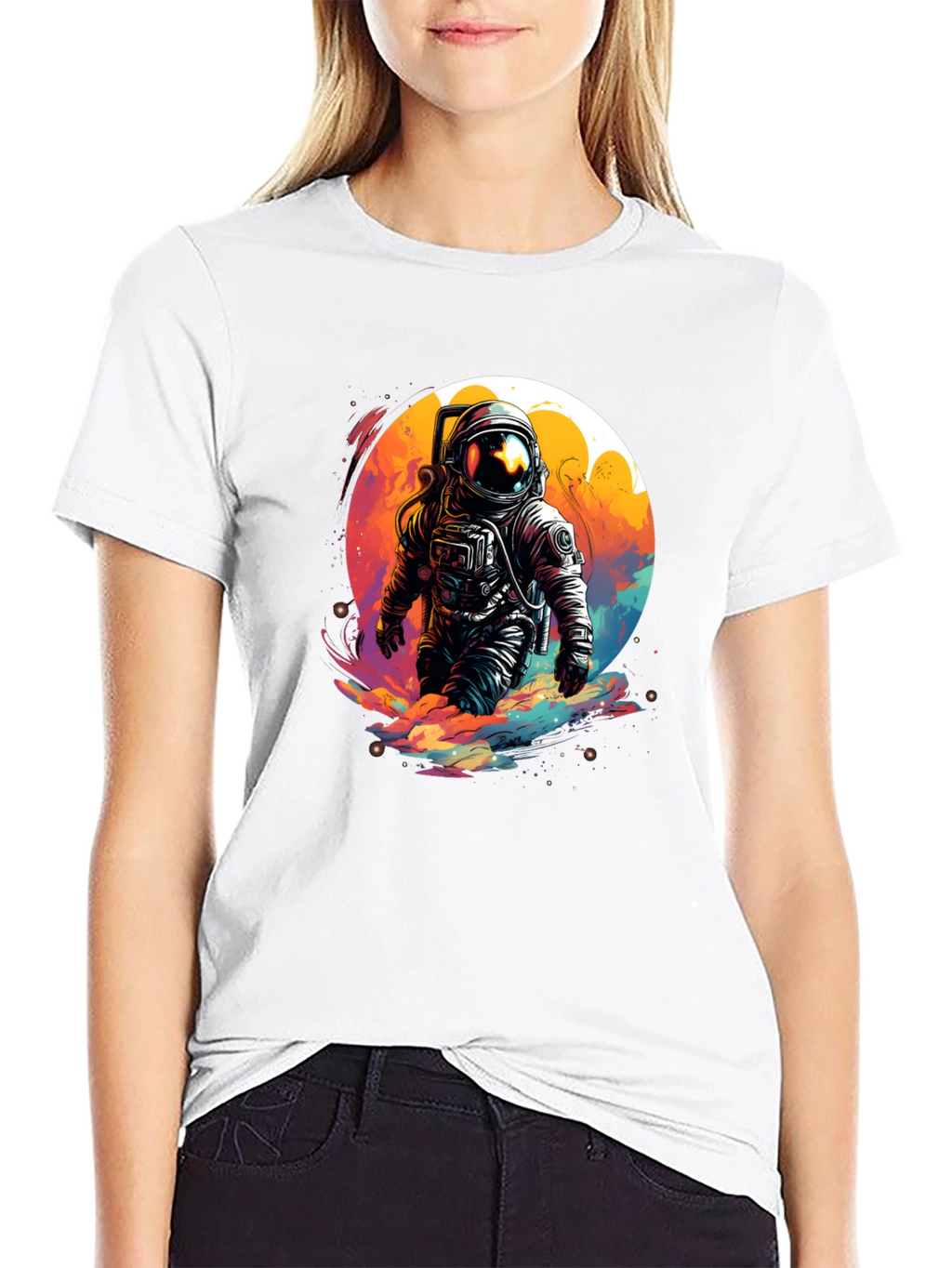Astronaut in Space T-Shirt - Unique Graphic Tee