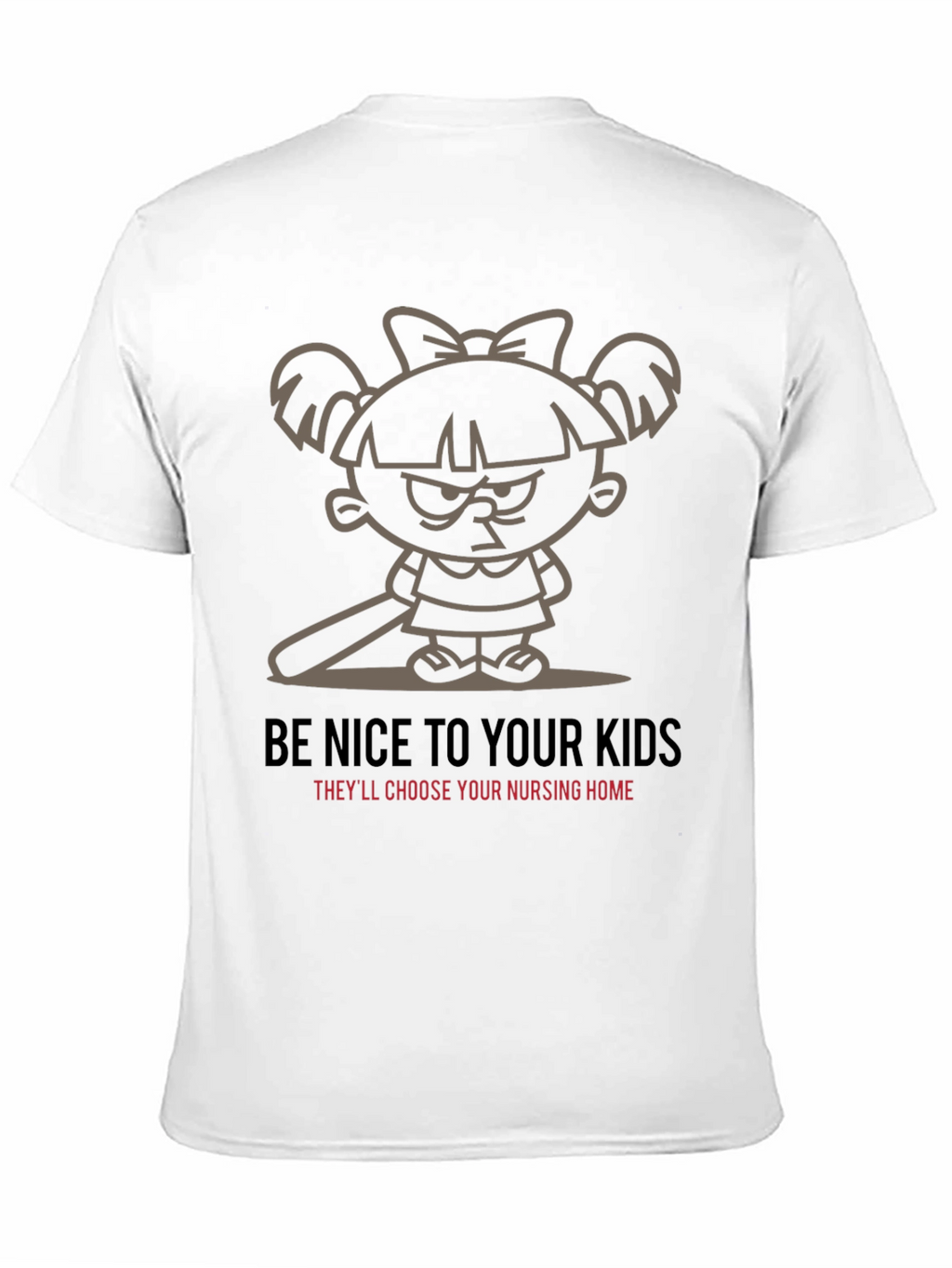 Be Nice To Your Kids Black Graphic T-Shirt