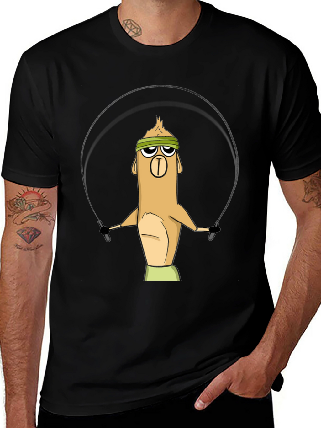 Funny Cartoon Character Workout T-Shirt