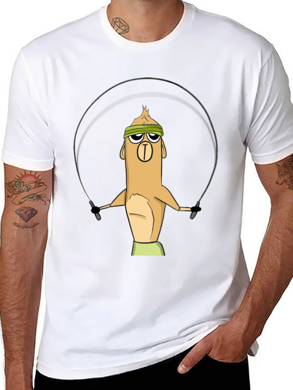 Funny Cartoon Character Workout T-Shirt