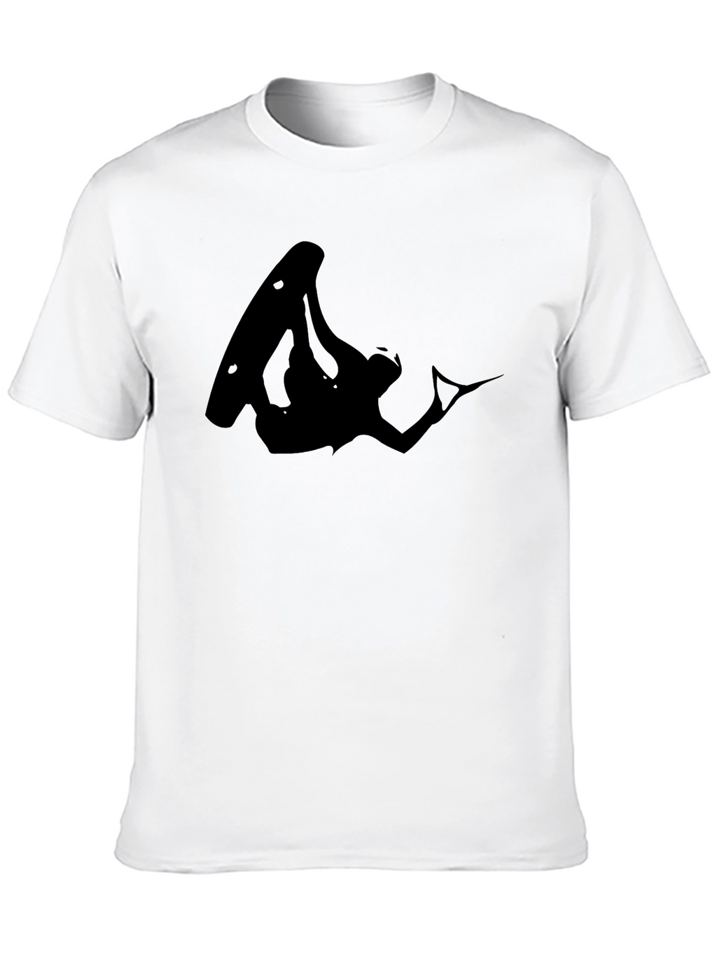 Black Wakeboarder Graphic Tee - Extreme Sports Fashion