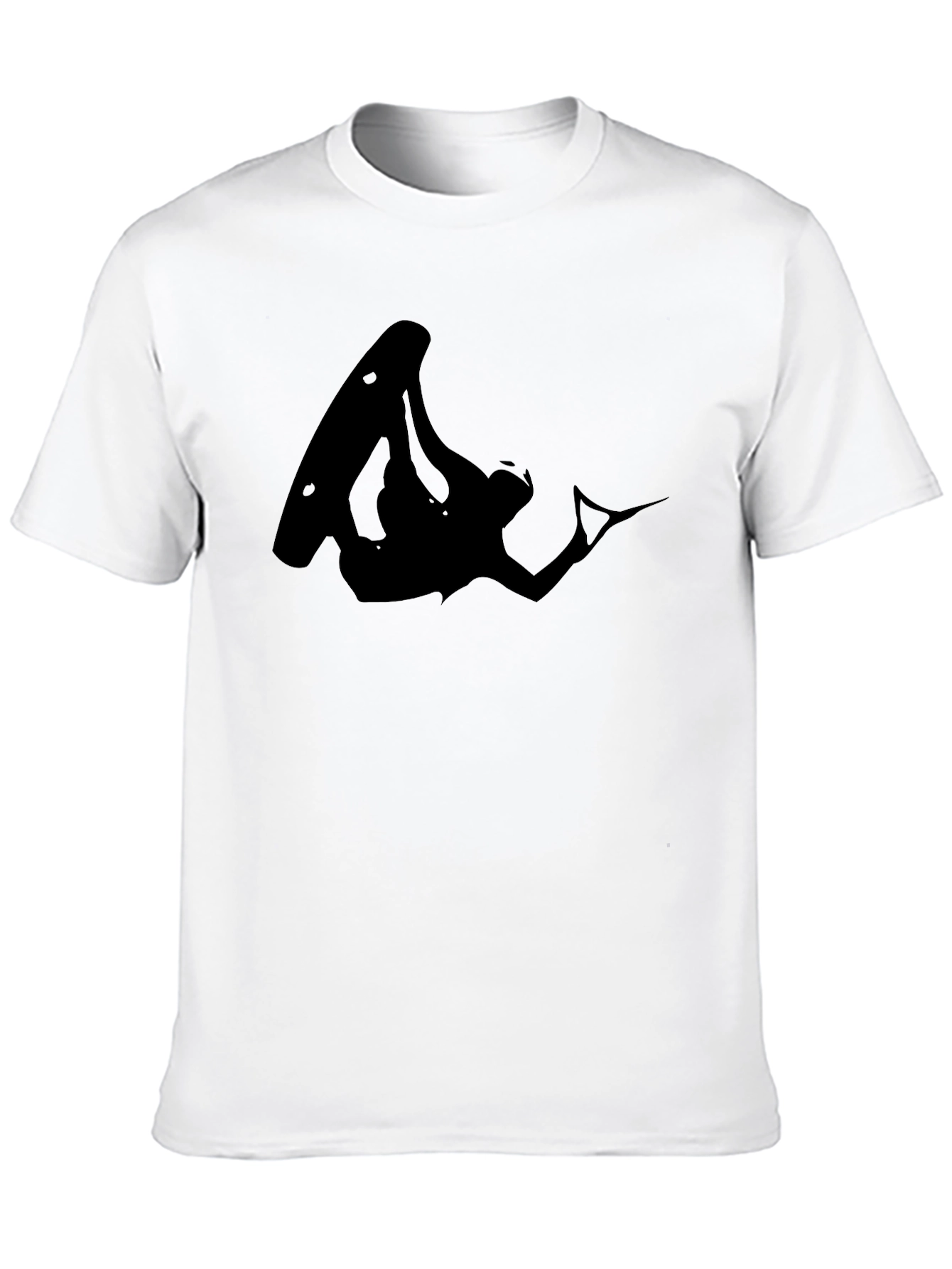 Black Wakeboarder Graphic Tee - Extreme Sports Fashion