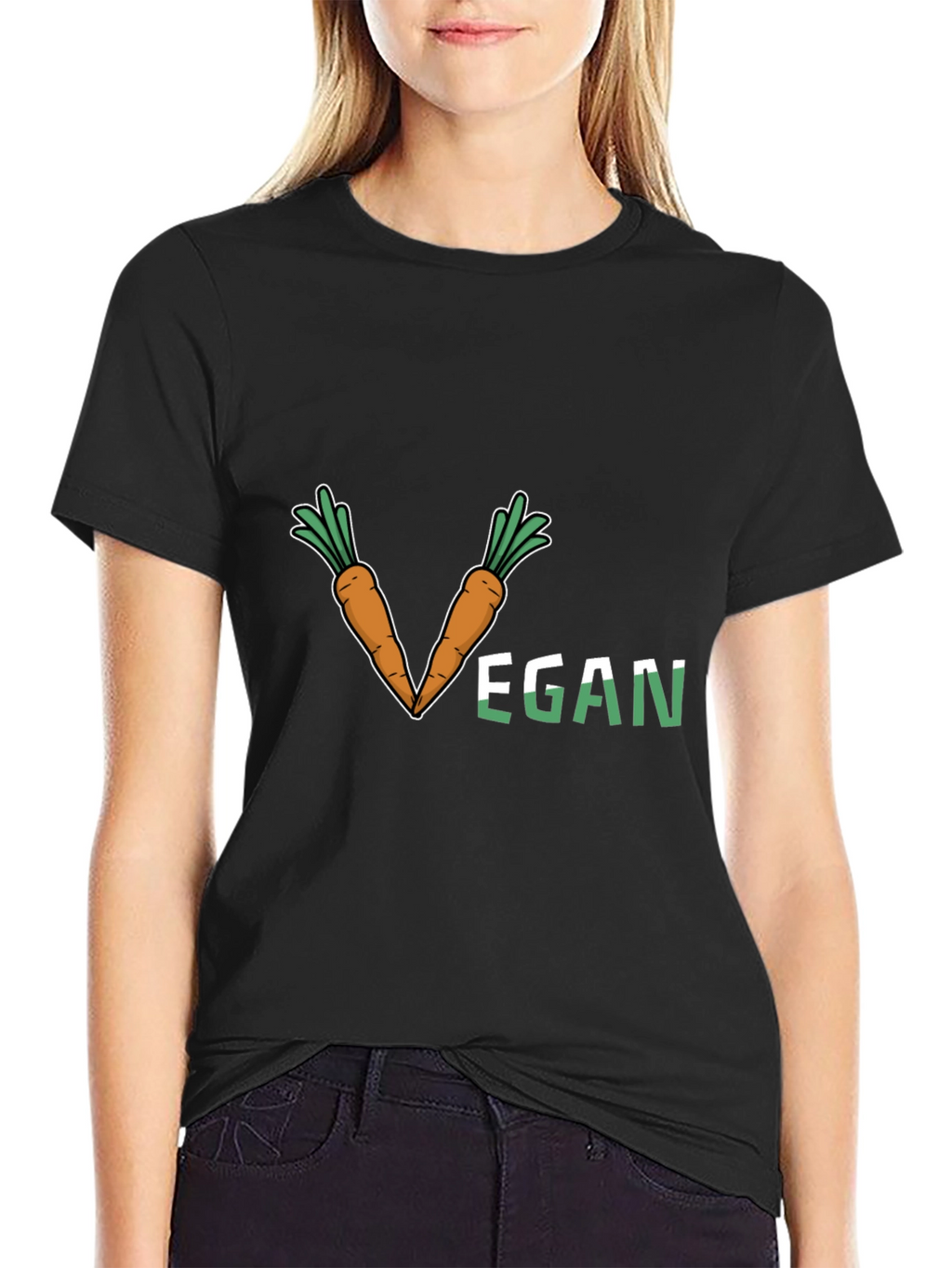 Vegan Carrot V-Neck T-Shirt