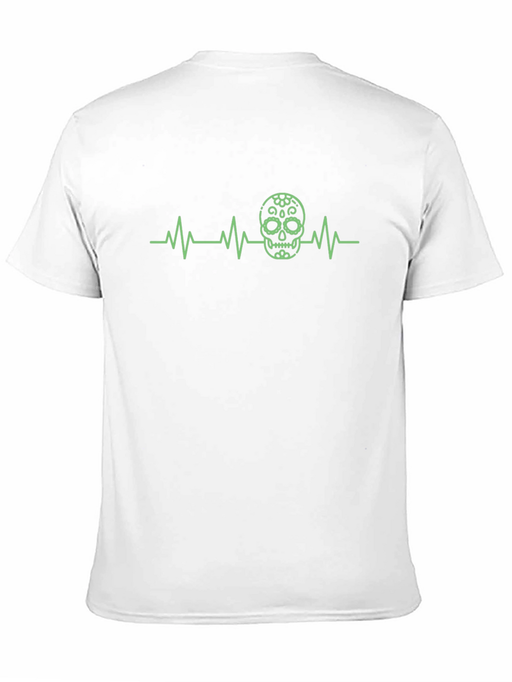 Skull Heartbeat Graphic Tee - Mens Black T-Shirt