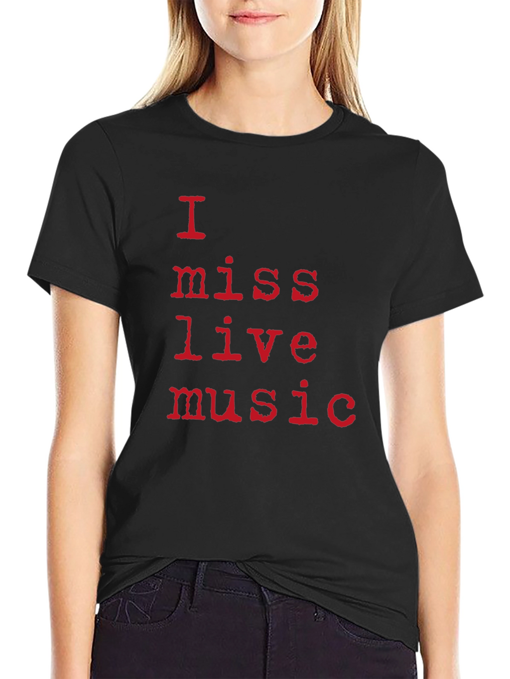 I Miss Live Music Black T-Shirt