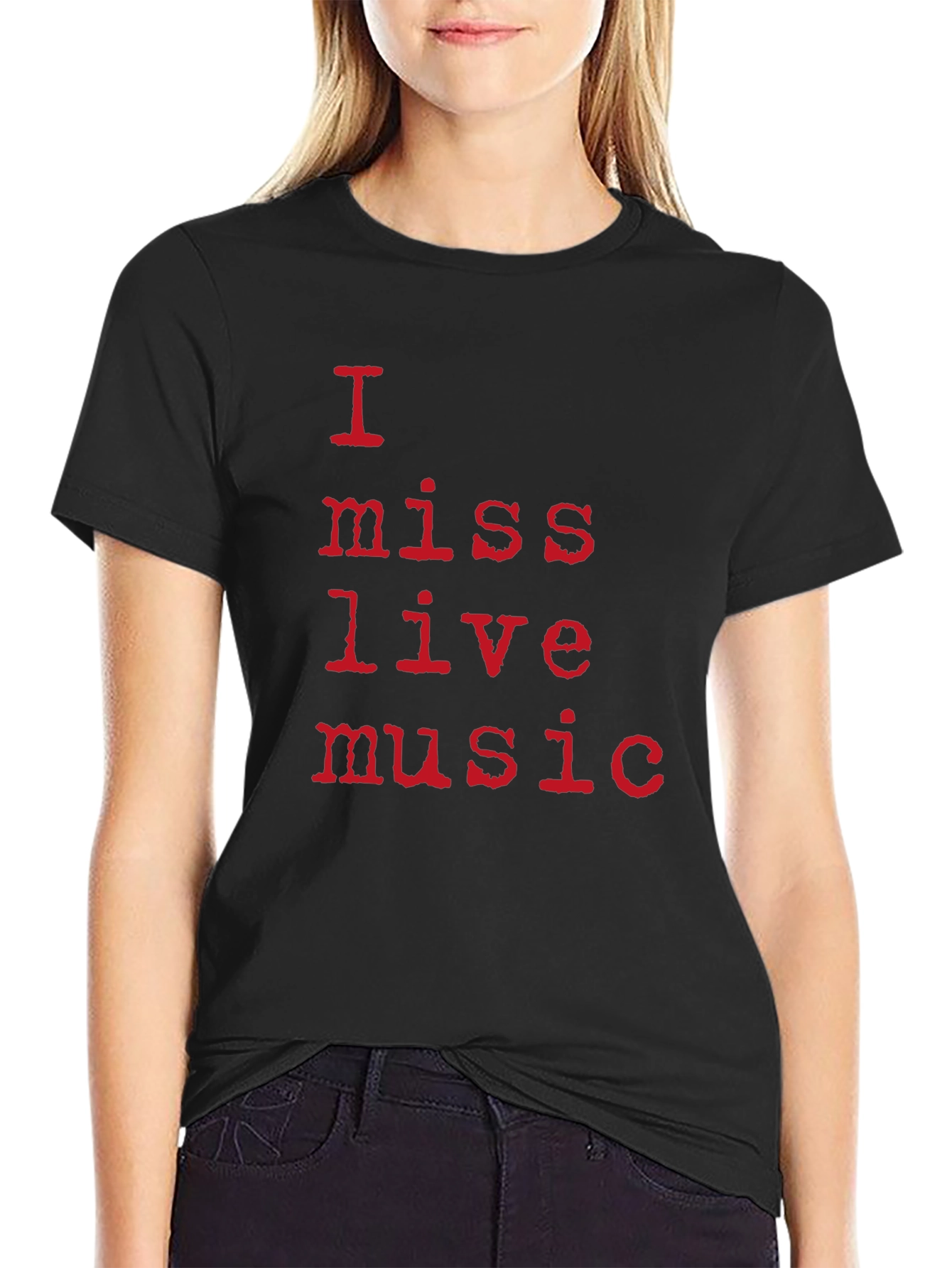 I Miss Live Music Black T-Shirt