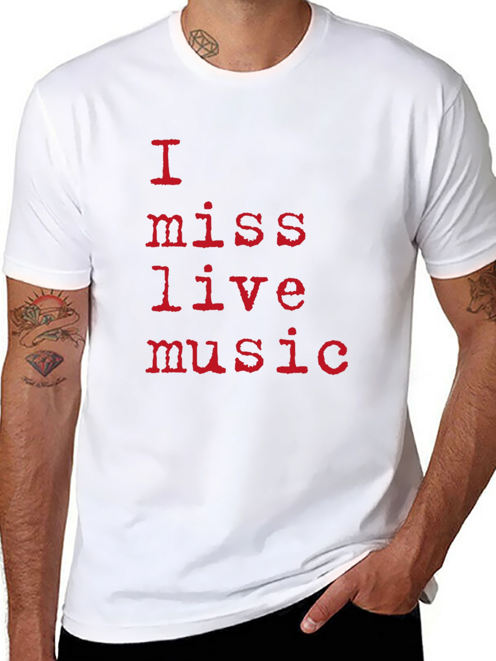 I Miss Live Music Black T-Shirt