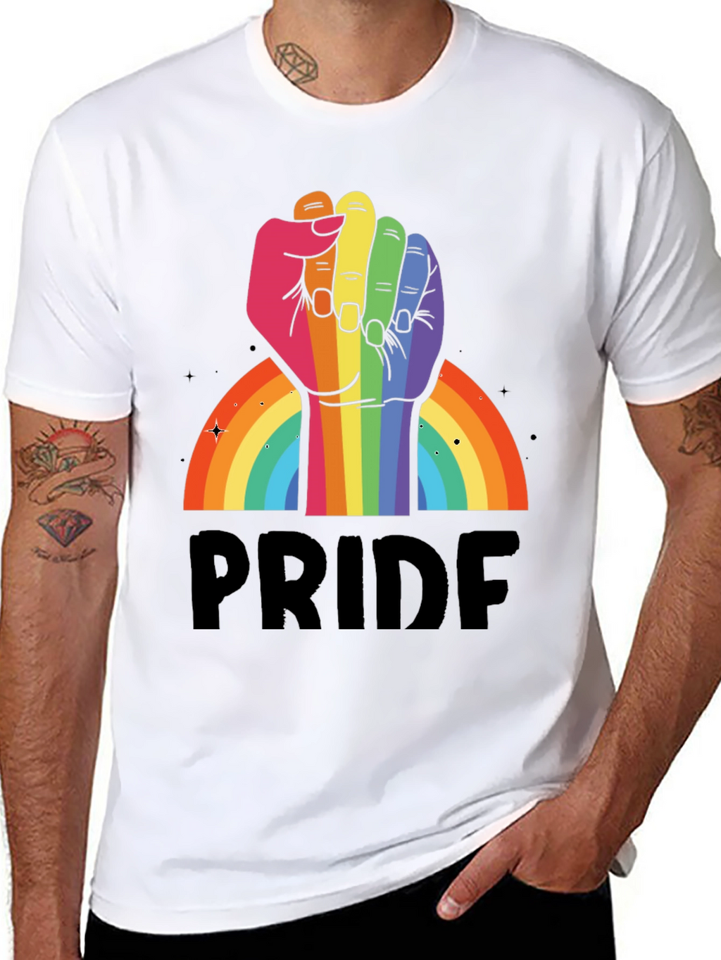 Pride Fist Rainbow Graphic Tee
