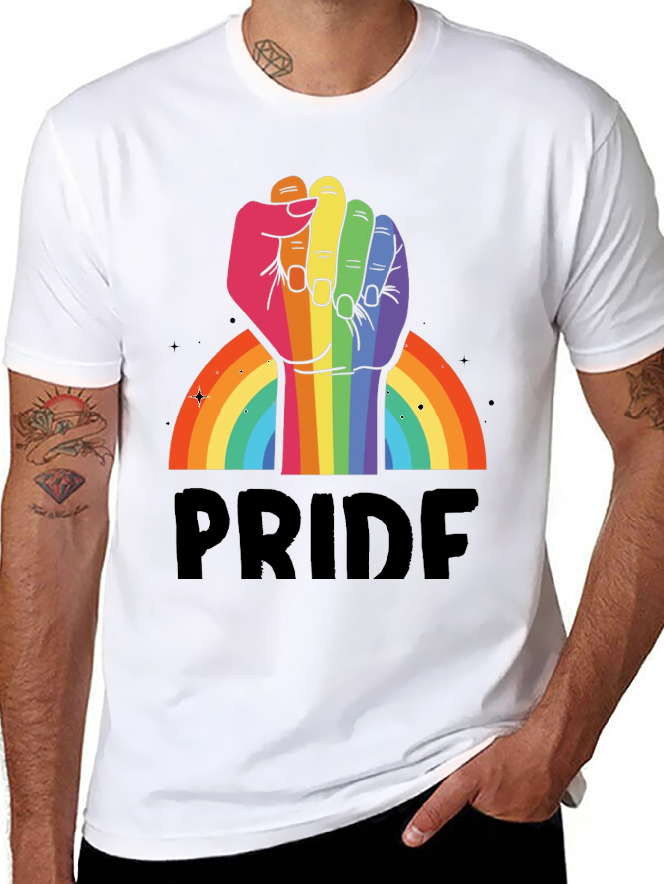 Pride Fist Rainbow Graphic Tee