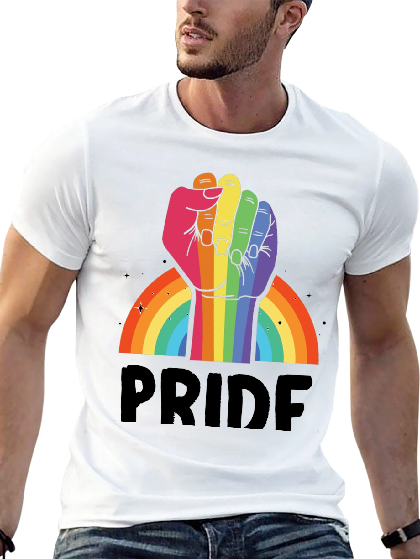Pride Fist Rainbow Graphic Tee